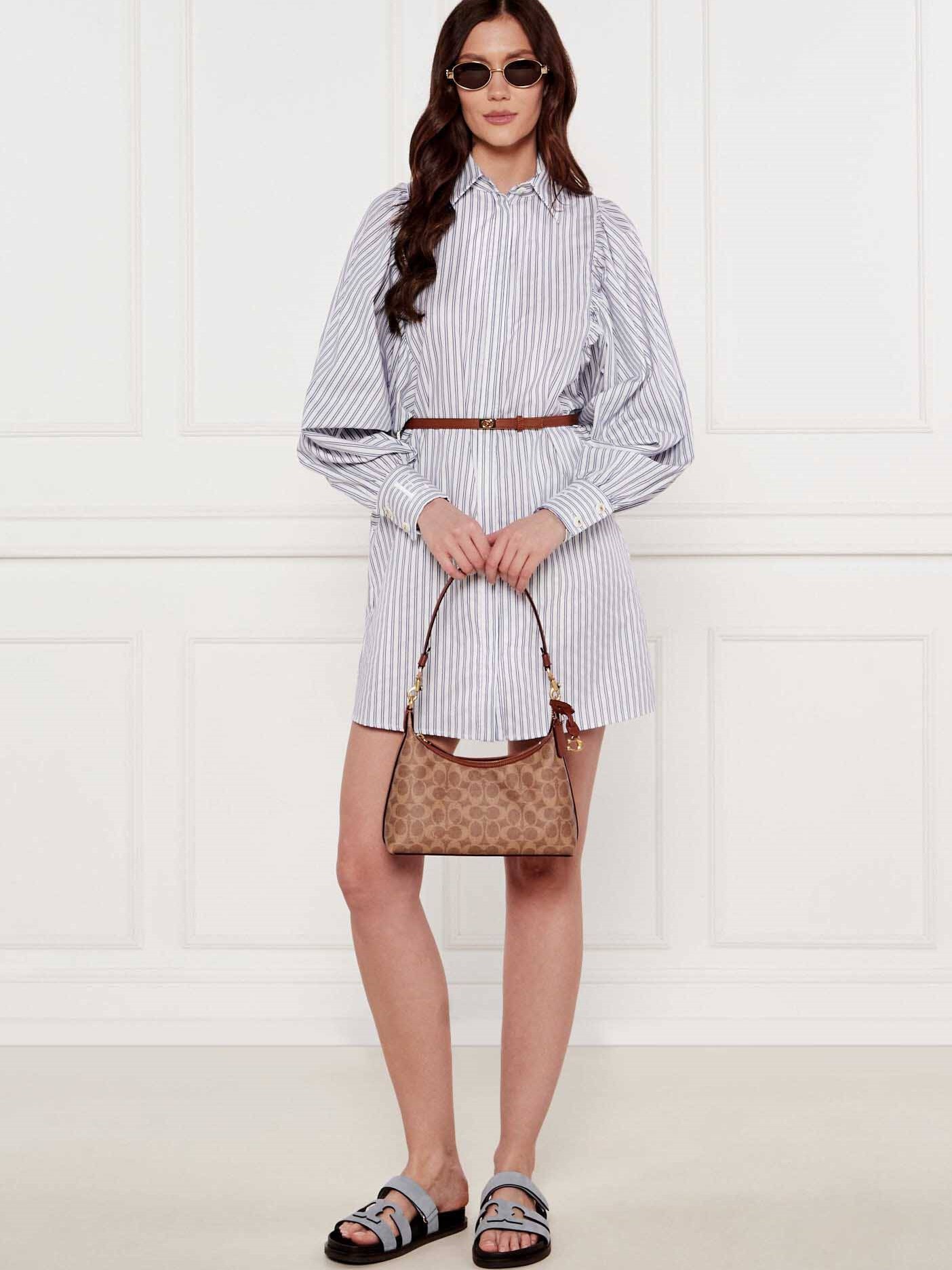 Túi Coach Juliet Shoulder Bag 25 In Signature Canvas Tan Caramel CAM26 17