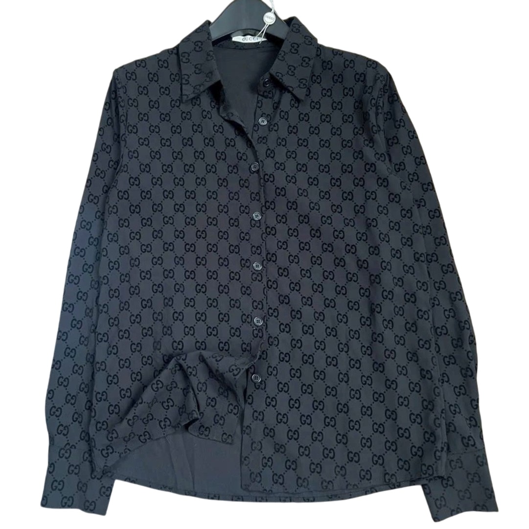 Áo sơ mi tay dài đen Gucci 3