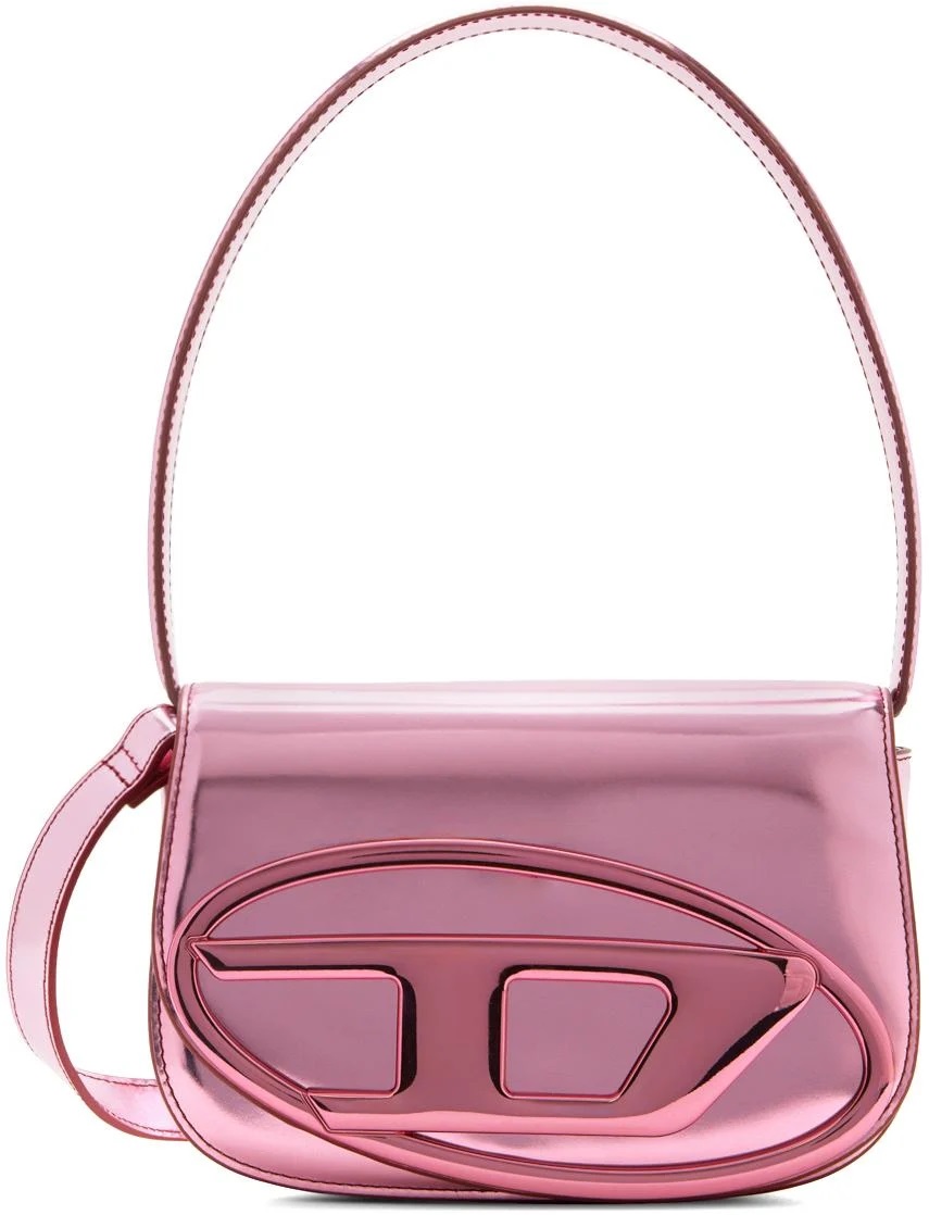 Túi xách nữ Diesel Womens 1DR Pink Mirrored Leather Shoulder Bag 5