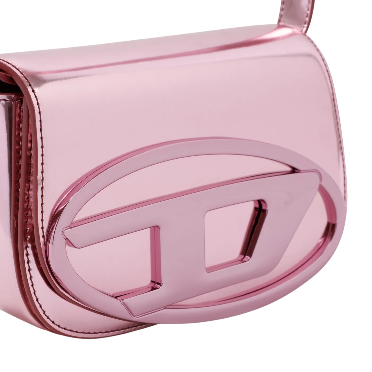 Túi xách nữ Diesel Womens 1DR Pink Mirrored Leather Shoulder Bag 6