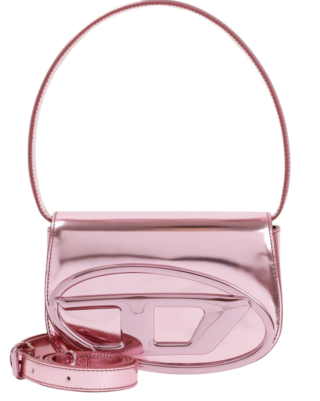 Túi xách nữ Diesel Womens 1DR Pink Mirrored Leather Shoulder Bag 9