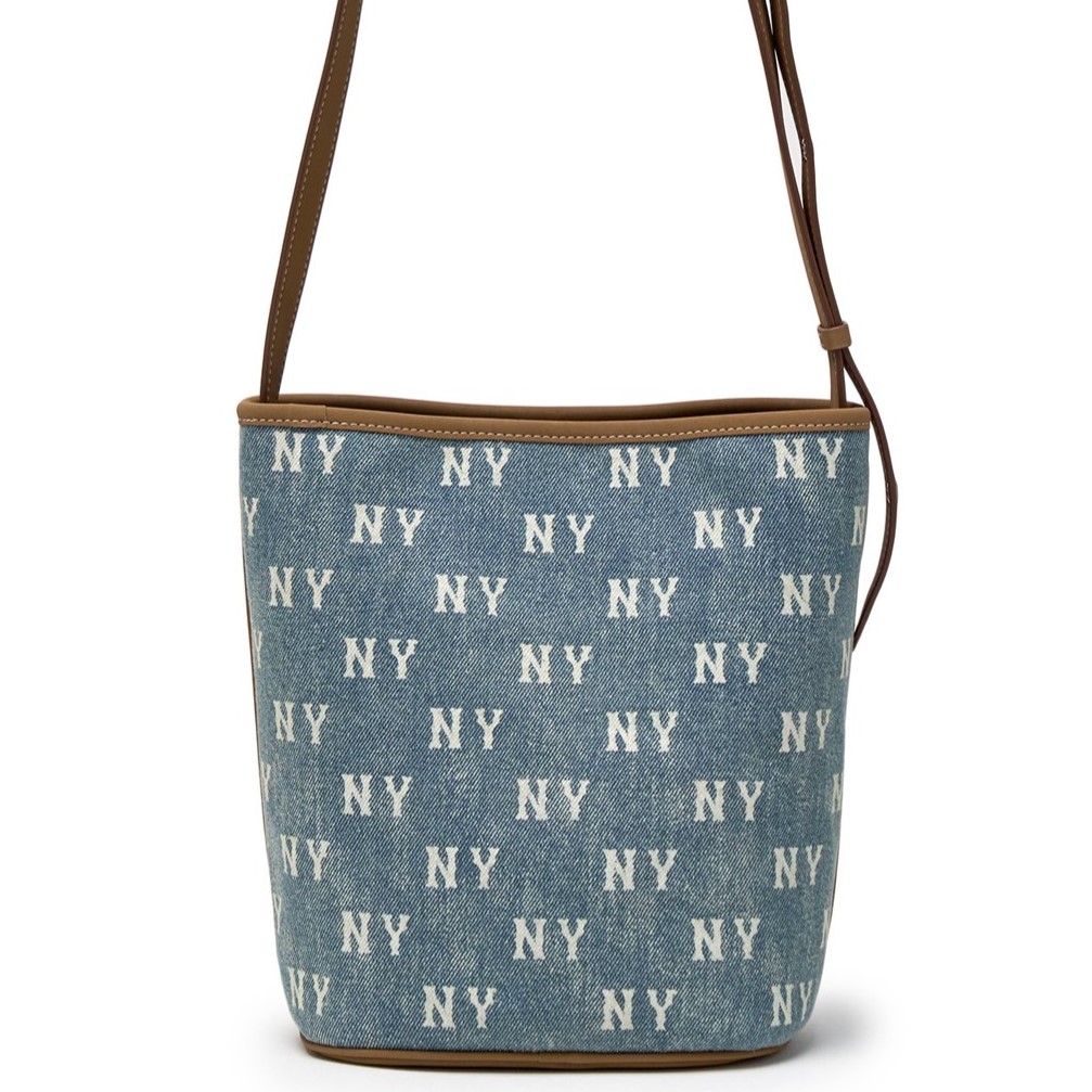 Túi Đeo Chéo MLB Classic Monogram Vintage Denim Bucket Bag New York Yankees Blue 3ABMMV65N-50BLL 4