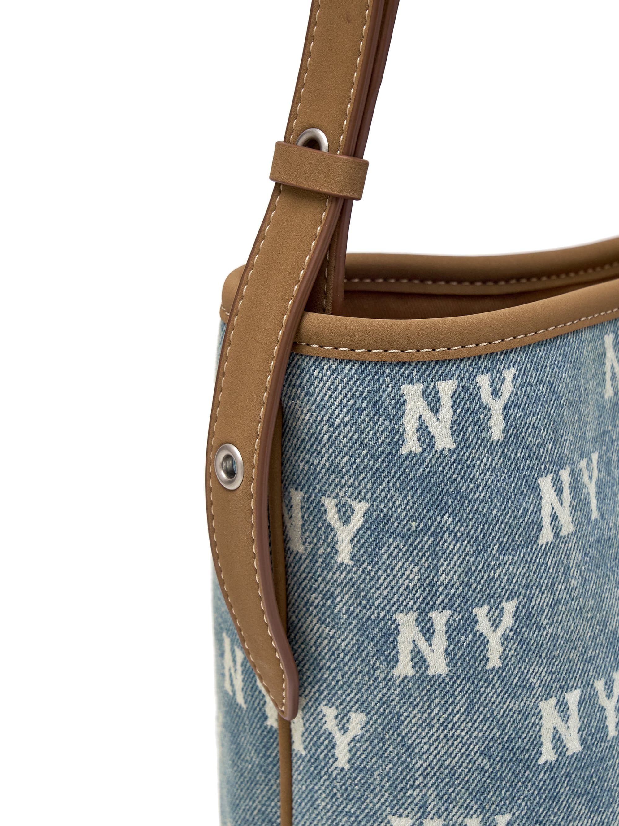 Túi Đeo Chéo MLB Classic Monogram Vintage Denim Bucket Bag New York Yankees Blue 3ABMMV65N-50BLL 5