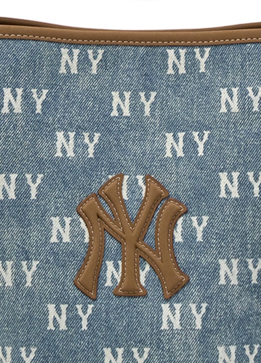 Túi Đeo Chéo MLB Classic Monogram Vintage Denim Bucket Bag New York Yankees Blue 3ABMMV65N-50BLL 11