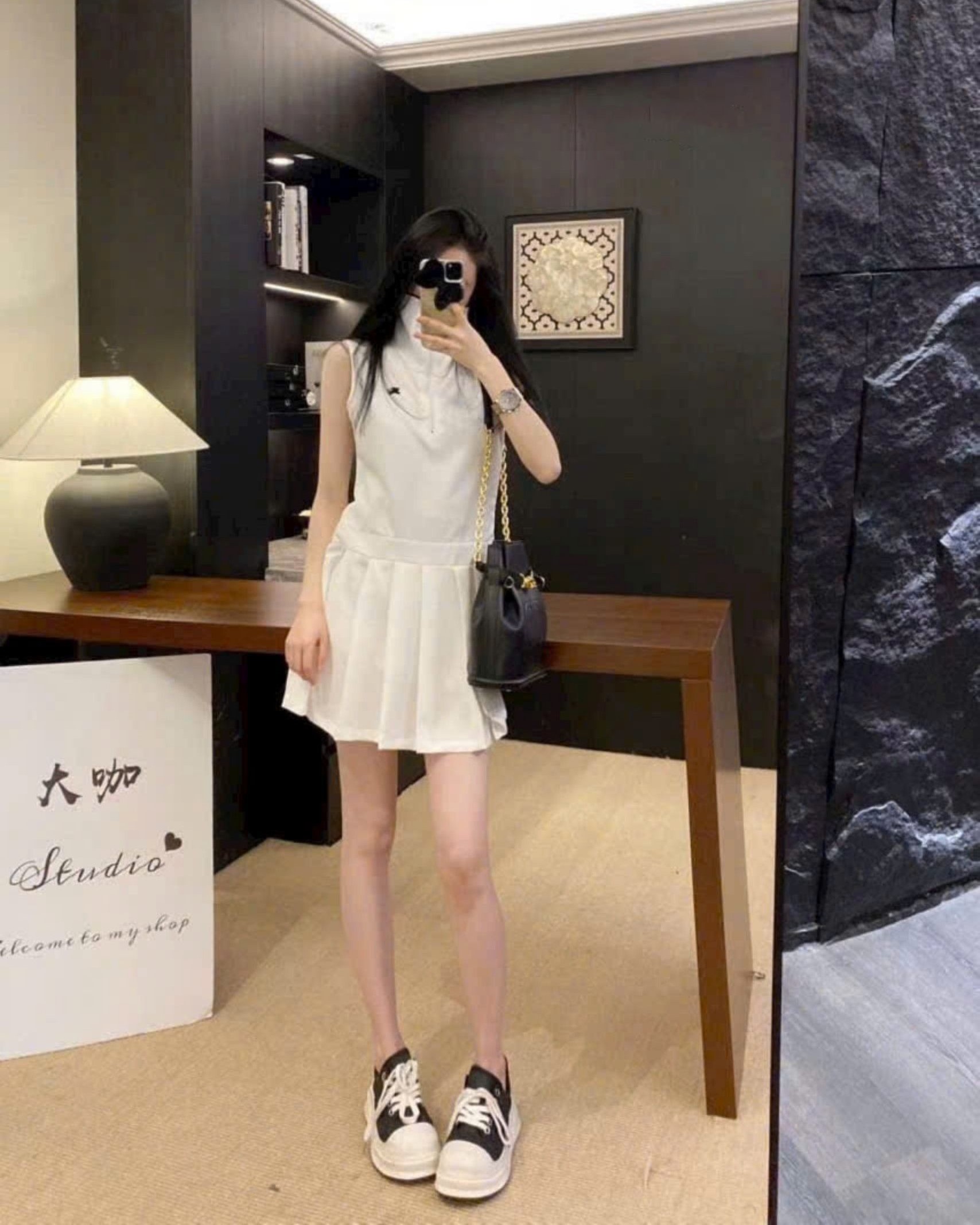 Áo đầm thun nữ polo cổ bẻ Burberry 1