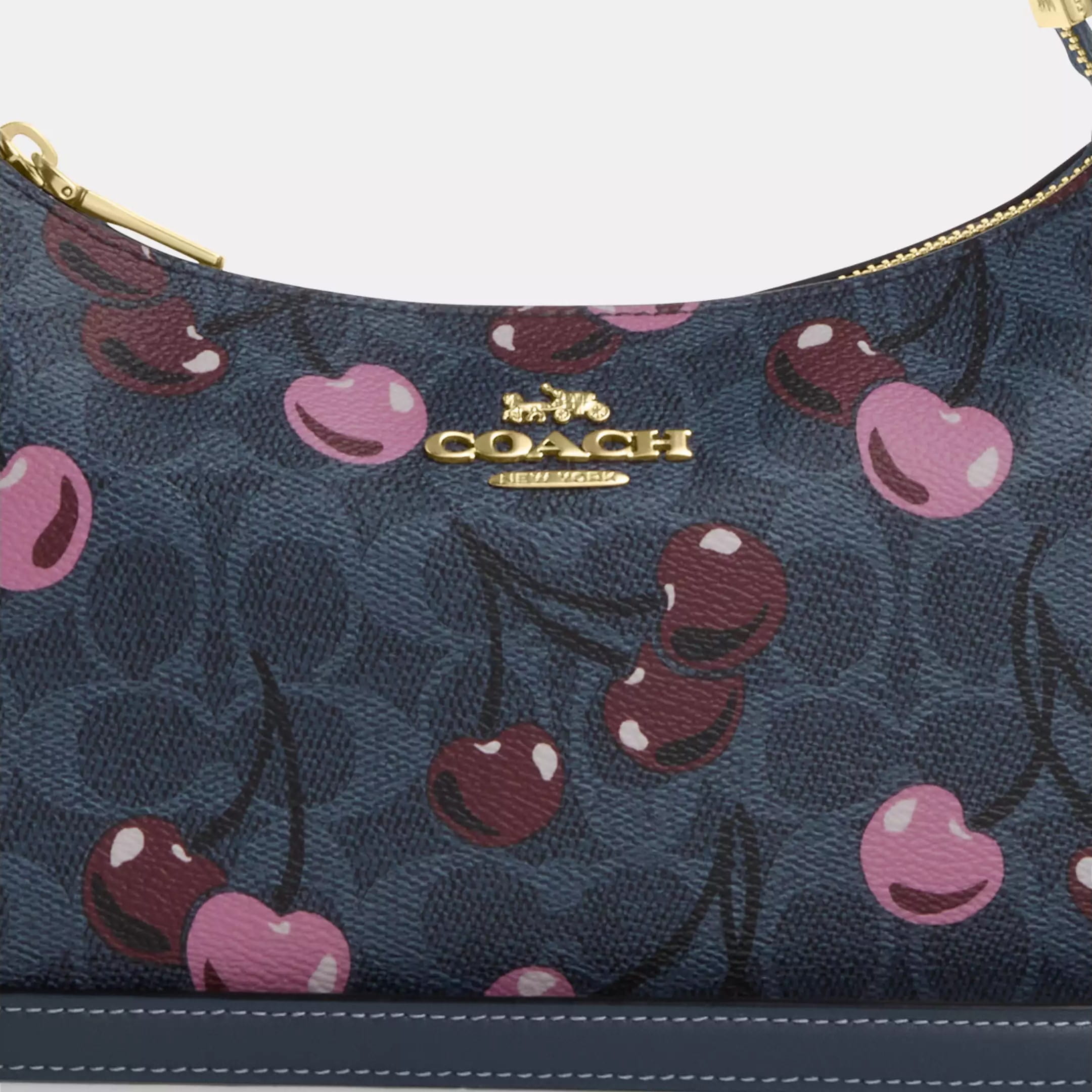 Túi kẹp nách Coach Teri Shoulder Bag In Signature Canvas With Cherry Print Denim Multi CY694 3