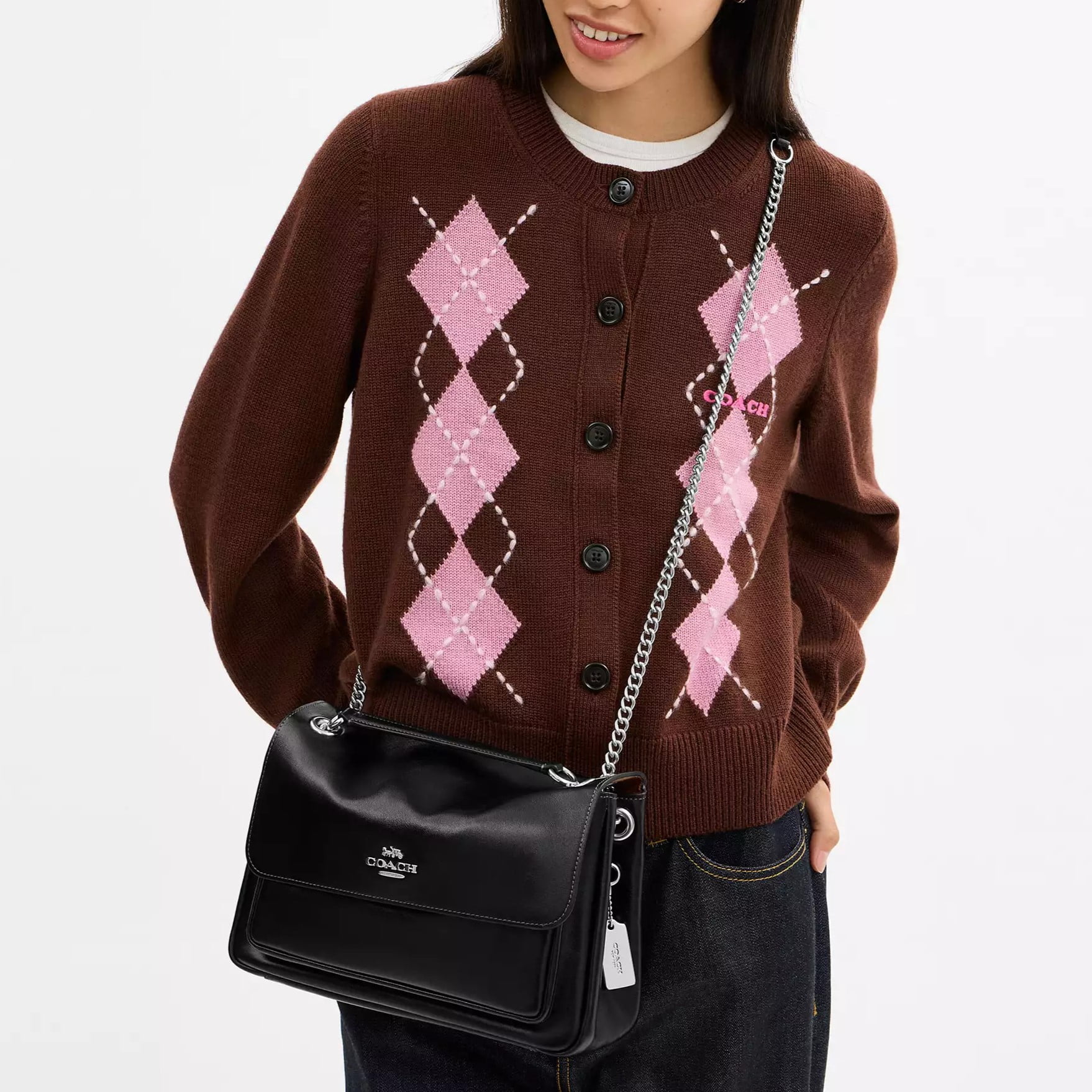 Túi đeo vai Coach Elodie Crossbody Bag Black CCF09 5