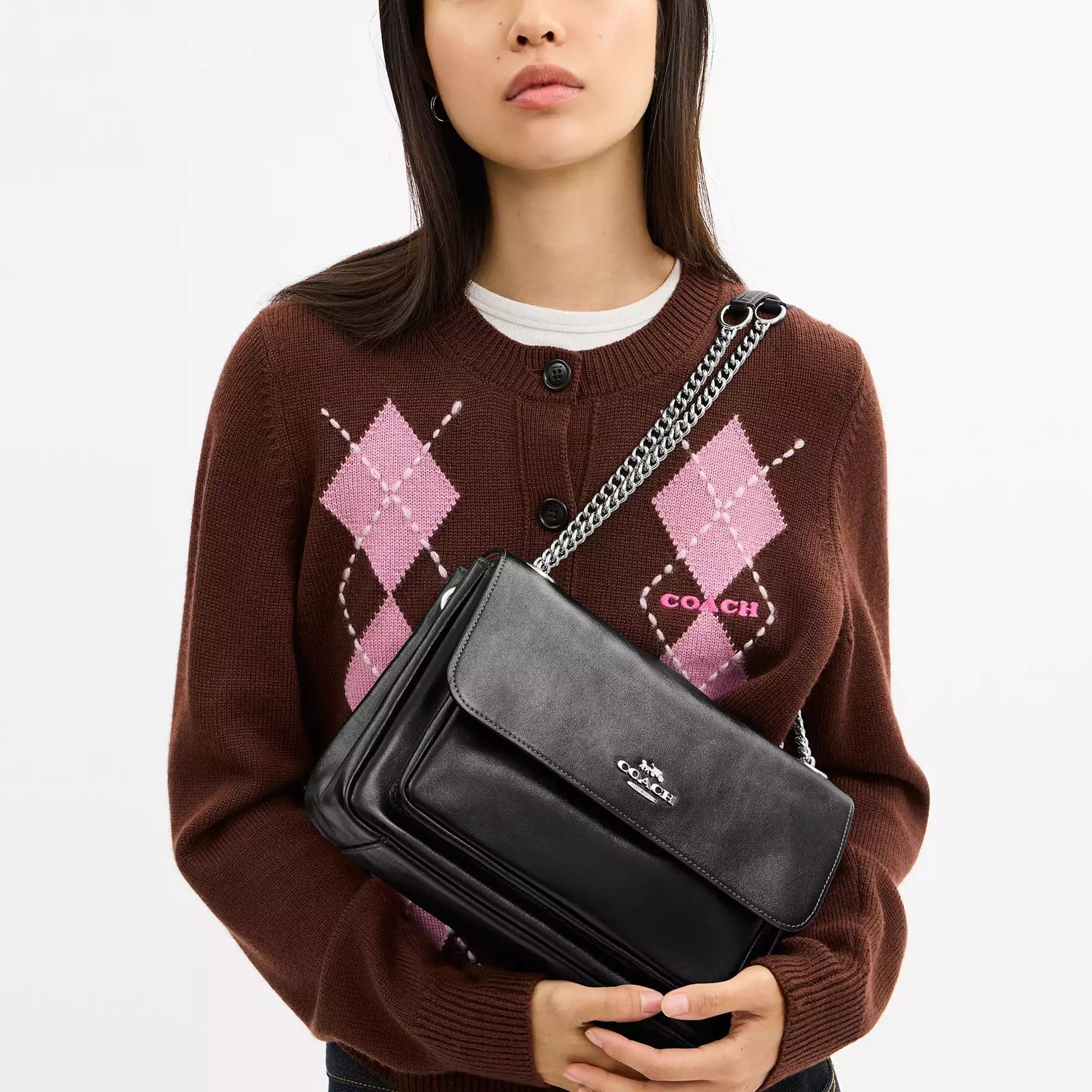 Túi đeo vai Coach Elodie Crossbody Bag Black CCF09 7
