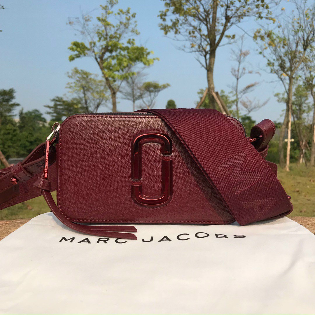 Túi đeo chéo nữ Marc Jacobs da thật màu đỏ | Túi xách Snapshot Camera bag mẫu mới nhất 9