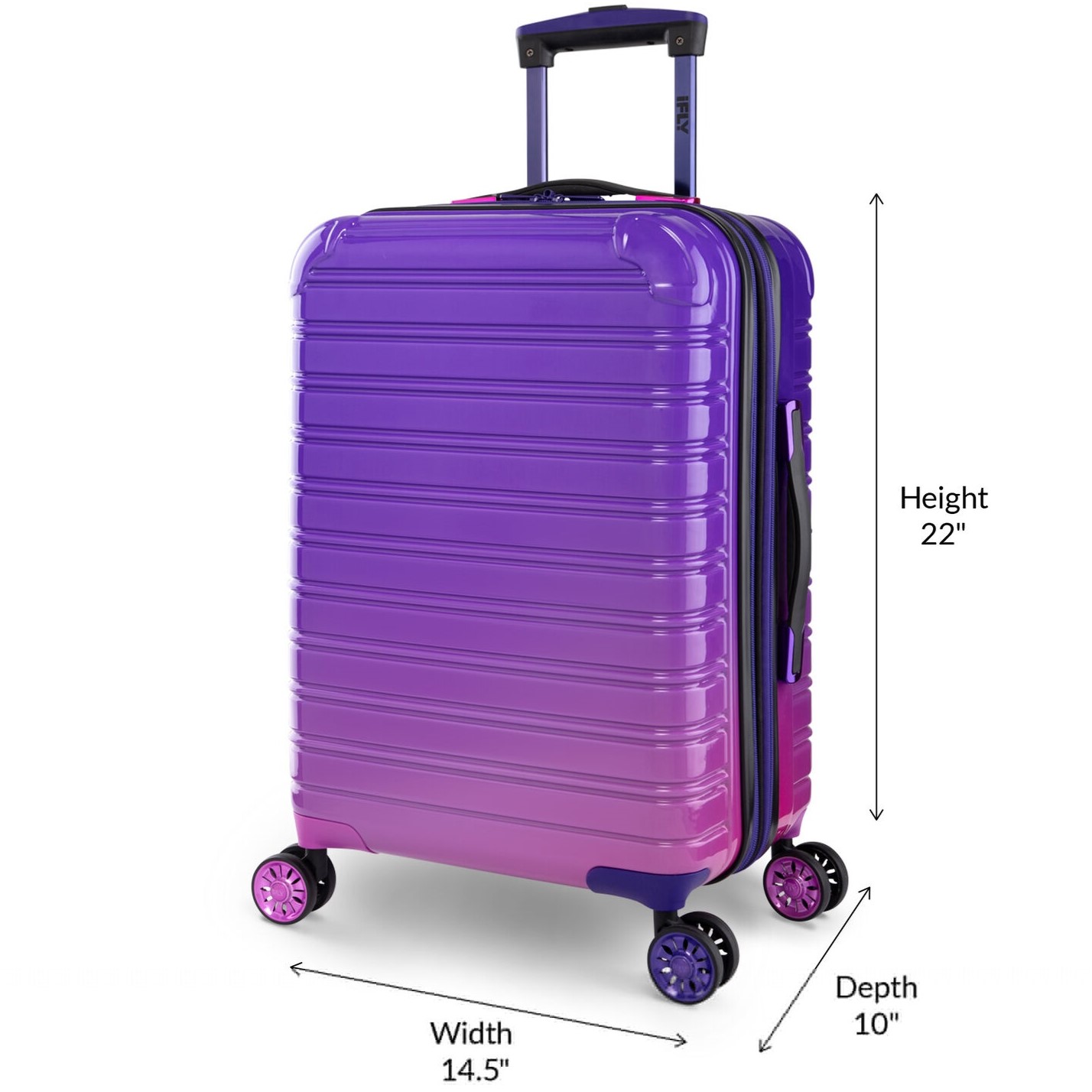 VALI DU LỊCH IFLY FIBERTECH OMBRE HARDSIDE LUGGAGE IN MIDNIGHT BERRY 1