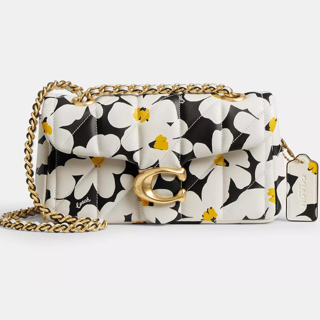 TÚI ĐEO VAI COACH TABBY SHOULDER BAG 20 WITH QUILTING AND FLORAL PRINT CR702 9