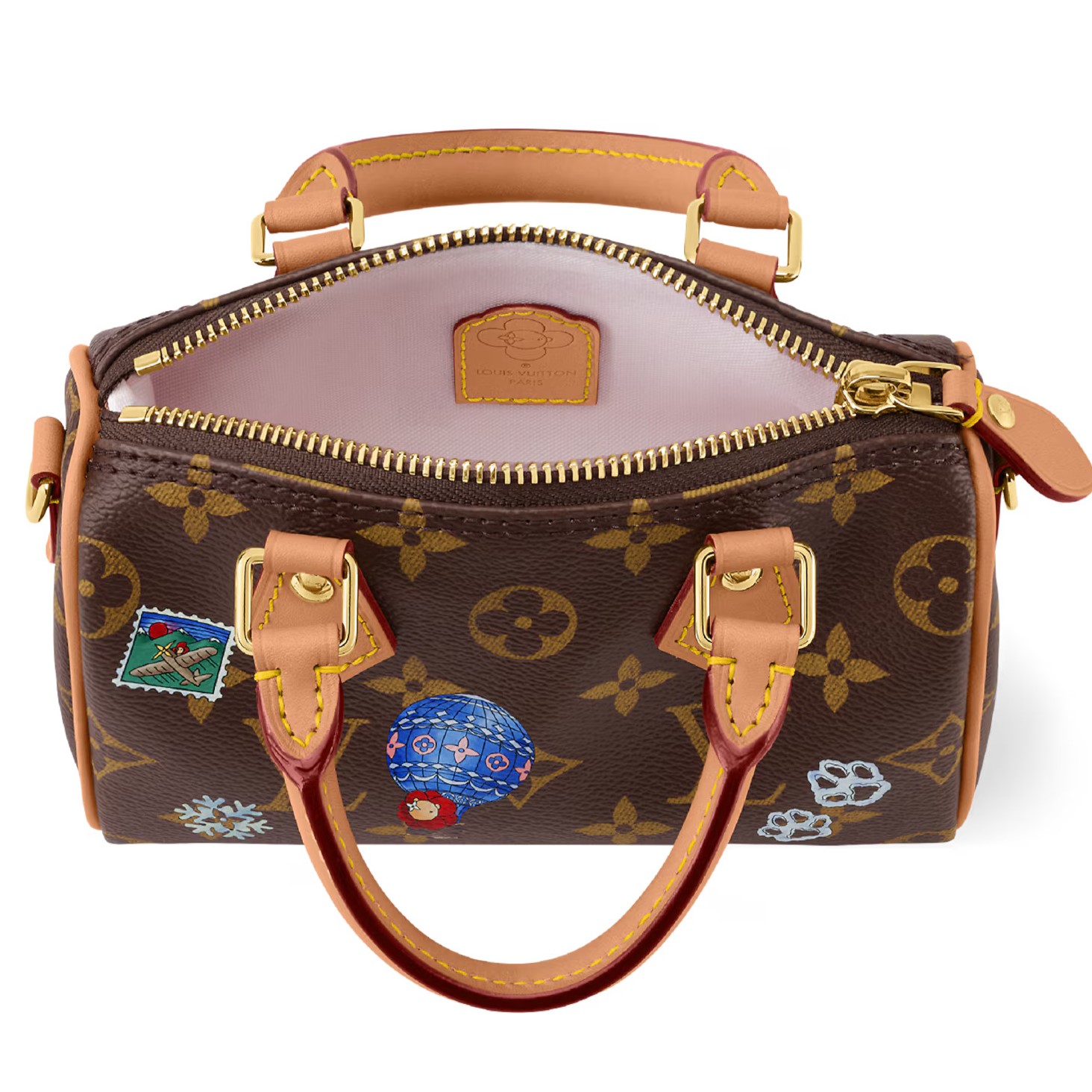 Túi Louis Vuitton Nano Speedy Monogram Snowy Pearl 1