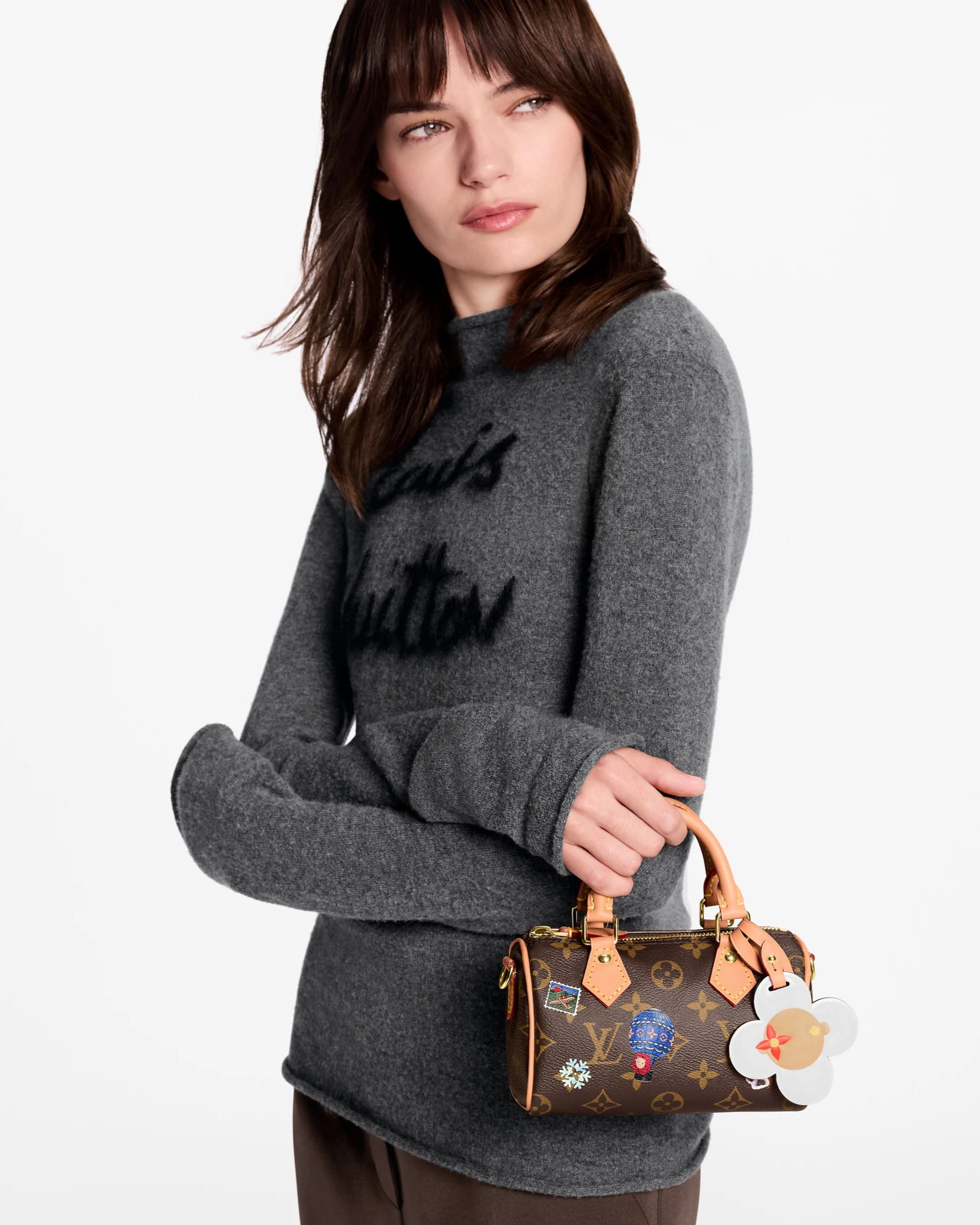 Túi Louis Vuitton Nano Speedy Monogram Snowy Pearl 3