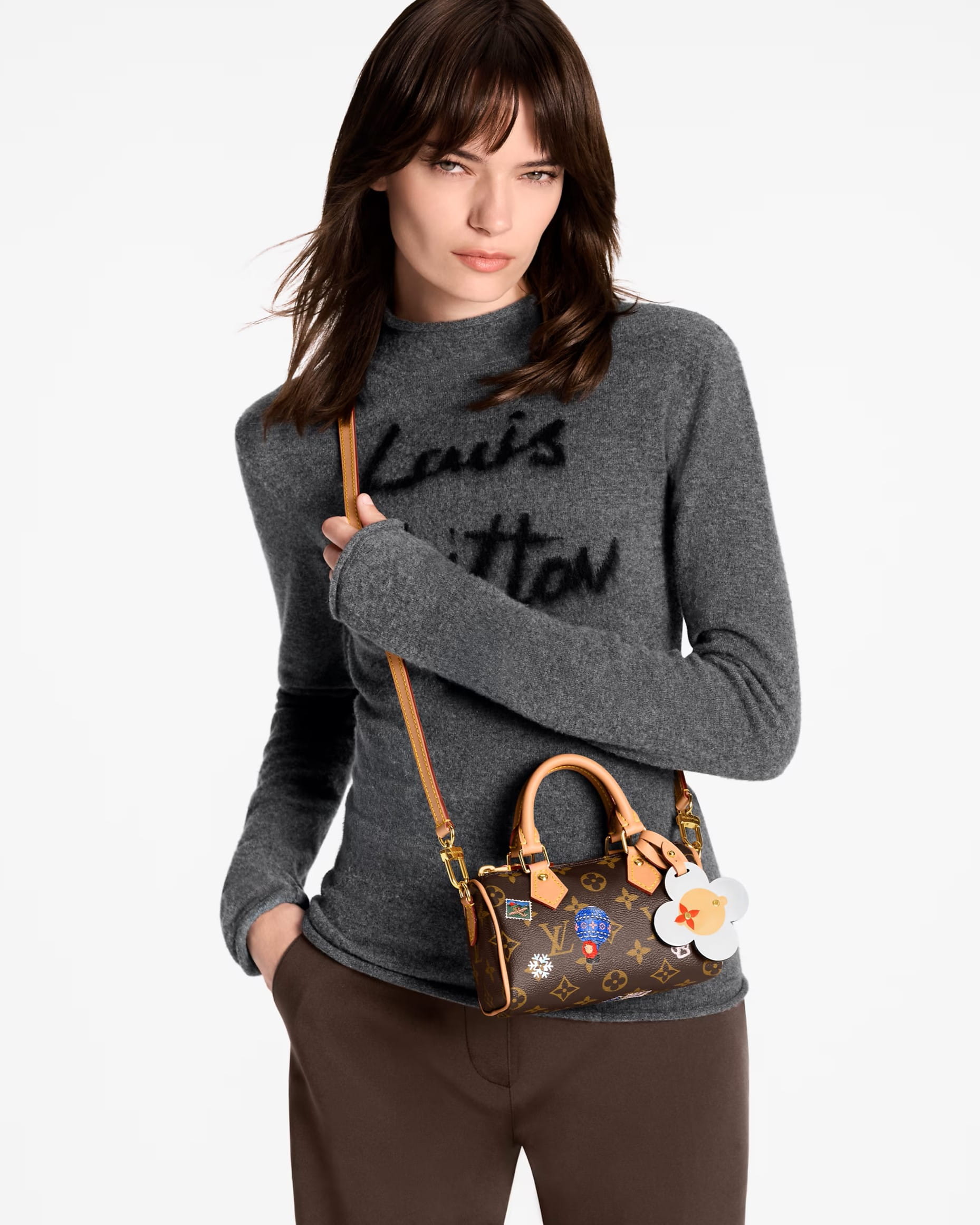Túi Louis Vuitton Nano Speedy Monogram Snowy Pearl 5