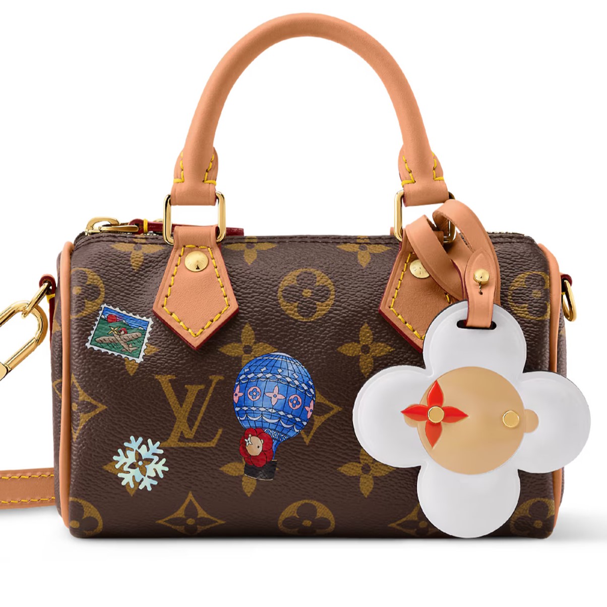 Túi Louis Vuitton Nano Speedy Monogram Snowy Pearl 8