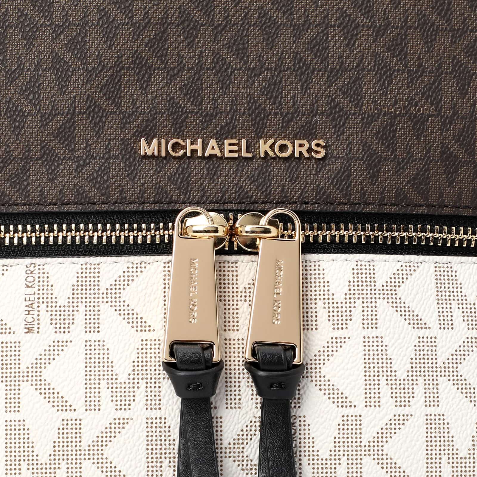 Balo Michael Kors Rhea Medium Color-block Logo Backpack in Musk Multi 5