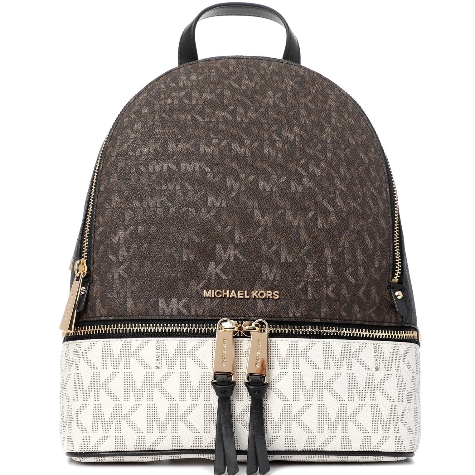 Balo Michael Kors Rhea Medium Color-block Logo Backpack in Musk Multi 8