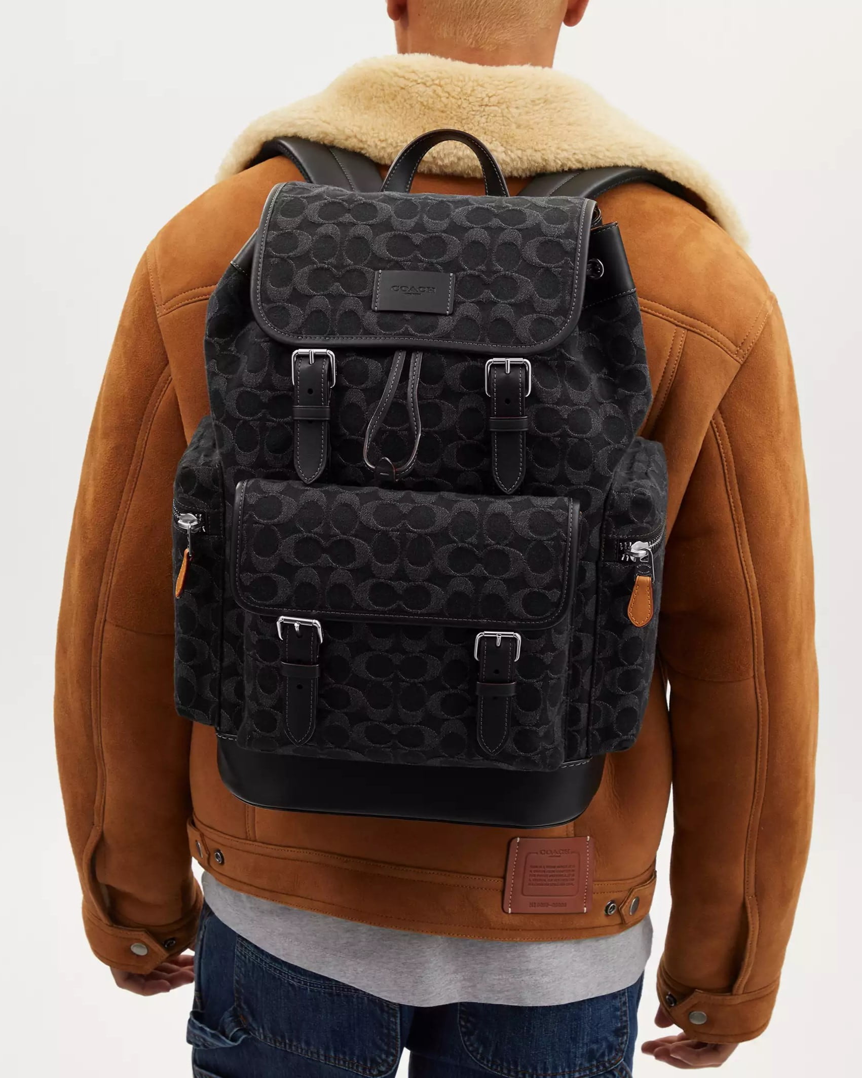 Ba lô Coach Sprint Backpack Signature Denim CO933 2