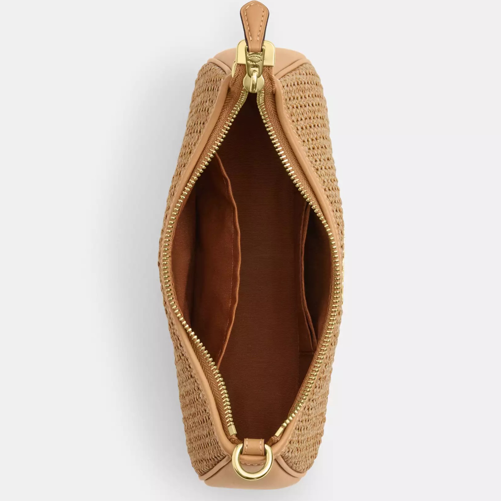 TÚI COACH NỮ TERI LATTE MULTI STRAW AND SMOOTH LEATHER SHOULDER BAG CR350 1