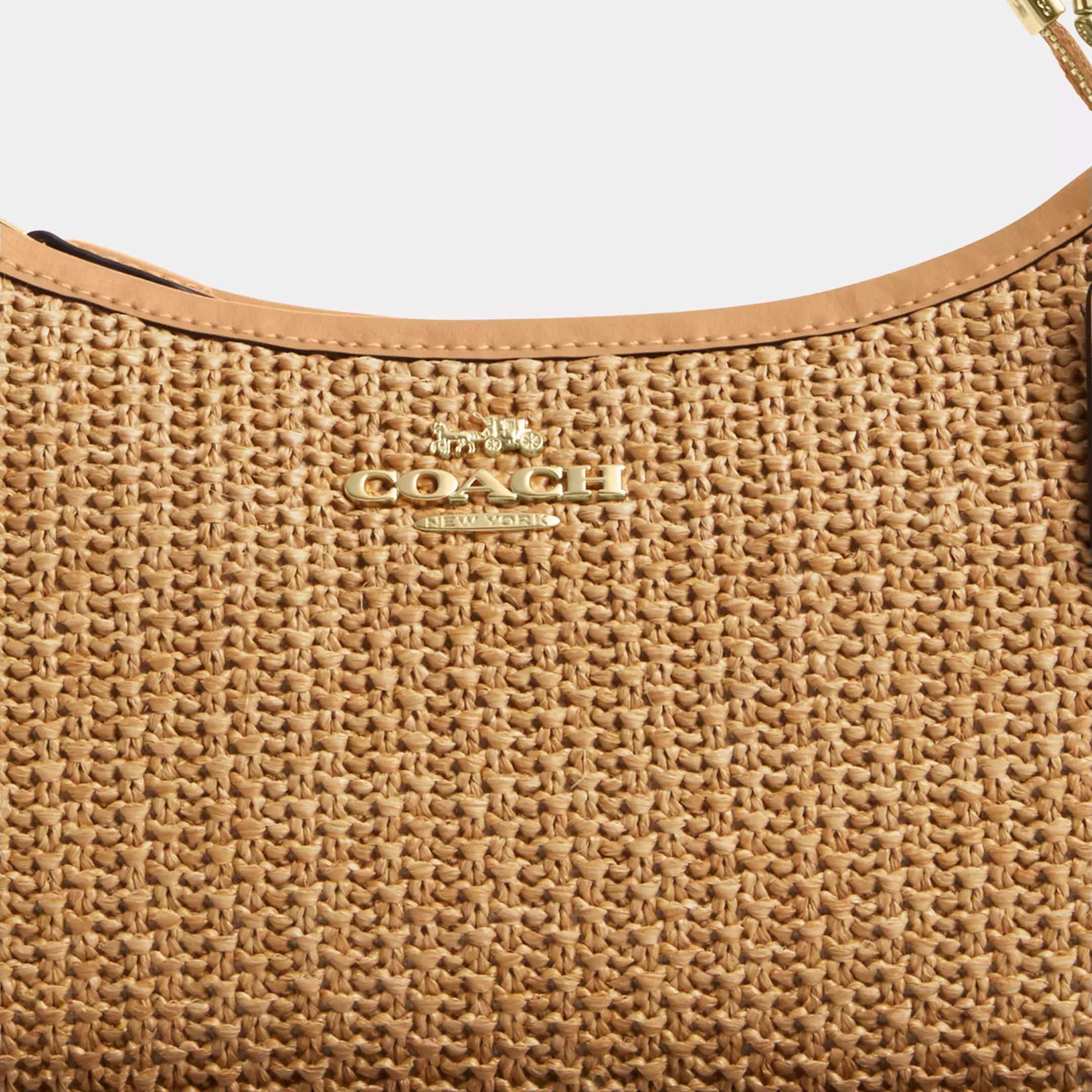 TÚI COACH NỮ TERI LATTE MULTI STRAW AND SMOOTH LEATHER SHOULDER BAG CR350 2