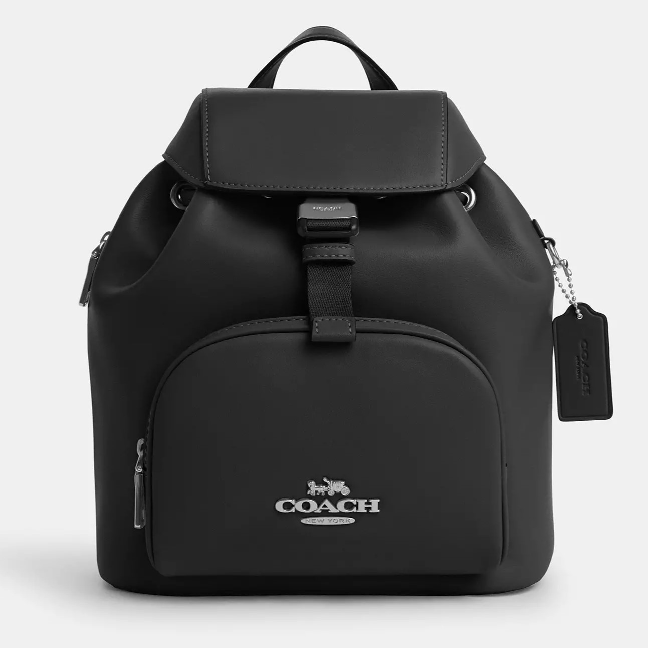 BALO NỮ COACH PACE SILVER BLACK REFINED CALF LEATHER BACKPACK CR100 2