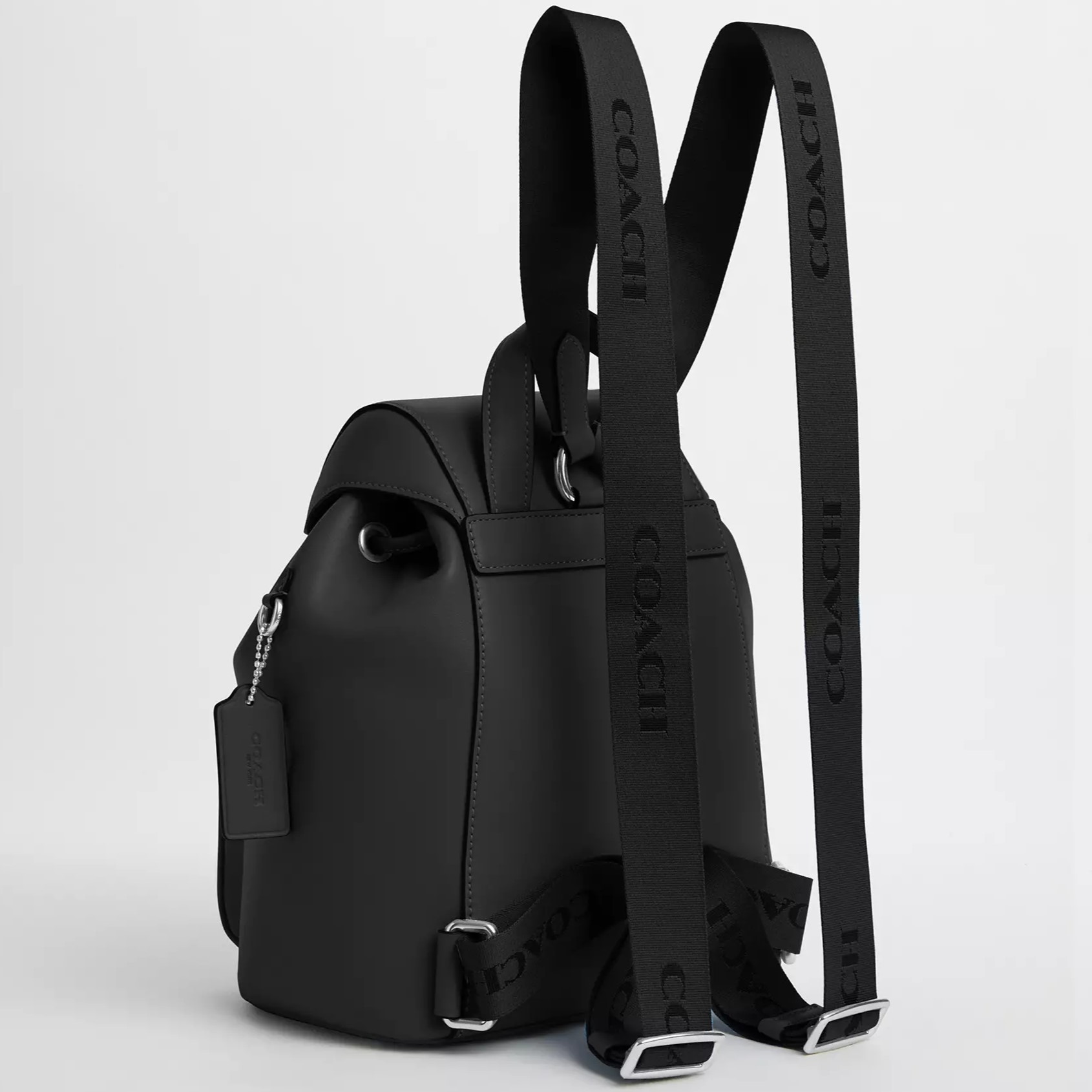 BALO NỮ COACH PACE SILVER BLACK REFINED CALF LEATHER BACKPACK CR100 4