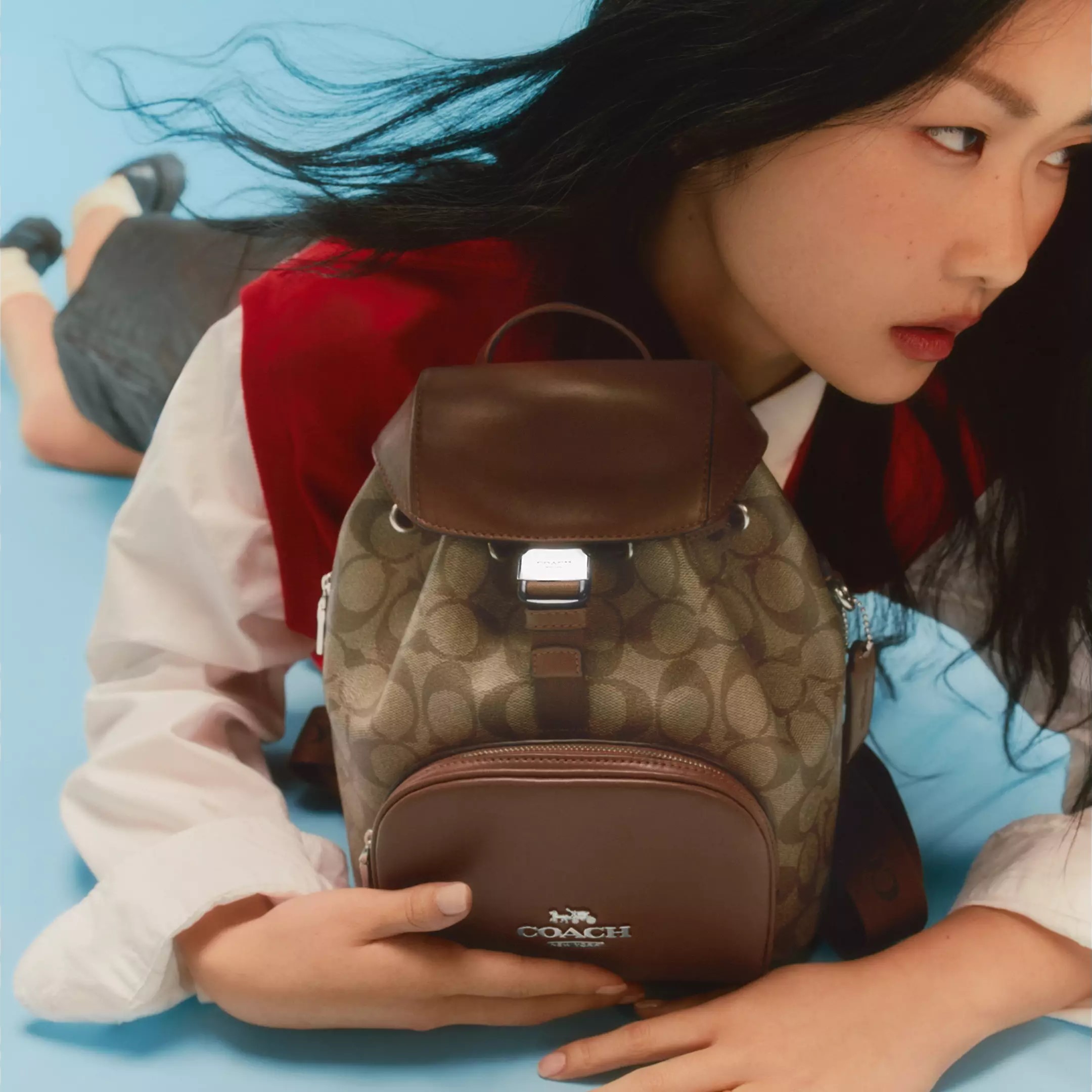 BALO NỮ COACH PACE BACKPACK IN SIGNATURE CANVAS CR130 MÀU NÂU 3