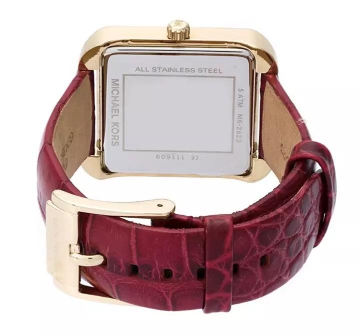 ĐỒNG HỒ NỮ MICHAEL KORS LAKE GLITZ RED LEATHER LADIES WATCH MK2623 2