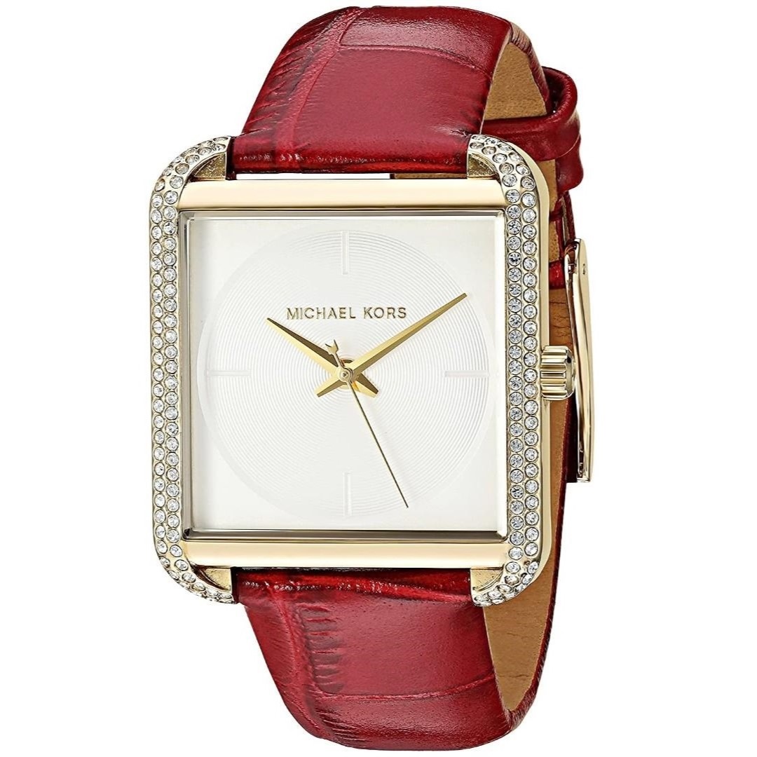 ĐỒNG HỒ NỮ MICHAEL KORS LAKE GLITZ RED LEATHER LADIES WATCH MK2623 5