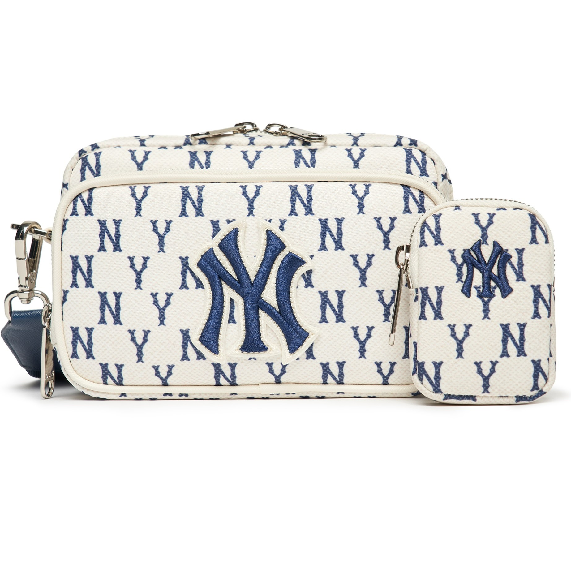 Minhshopvn  Túi MLB Monogram Mini Cross Bag New York Yankees White  32BGDK111 50I  O 