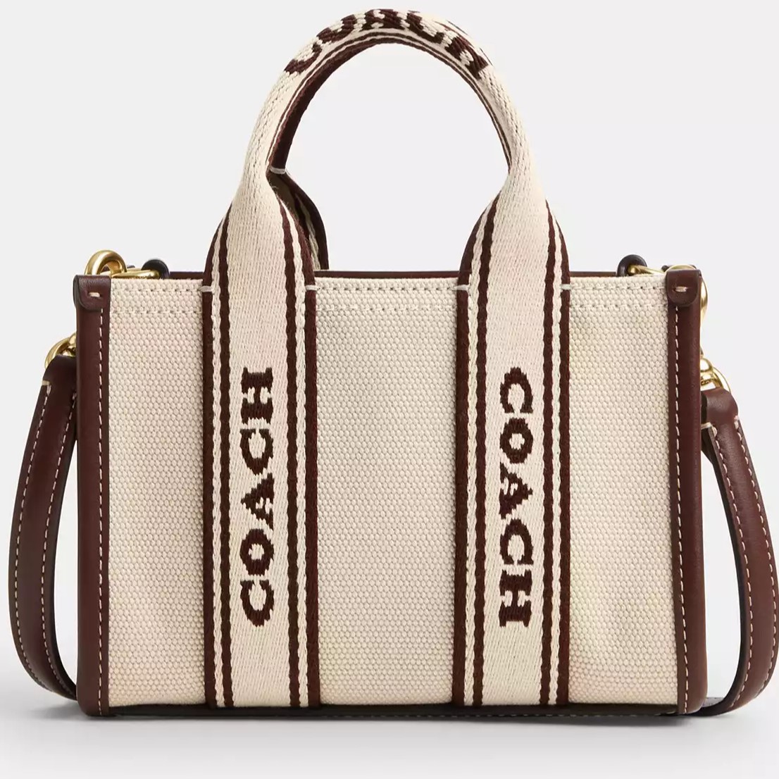 Túi xách nữ Coach Smith Mini Tote Gold Natural Multi CS618 3