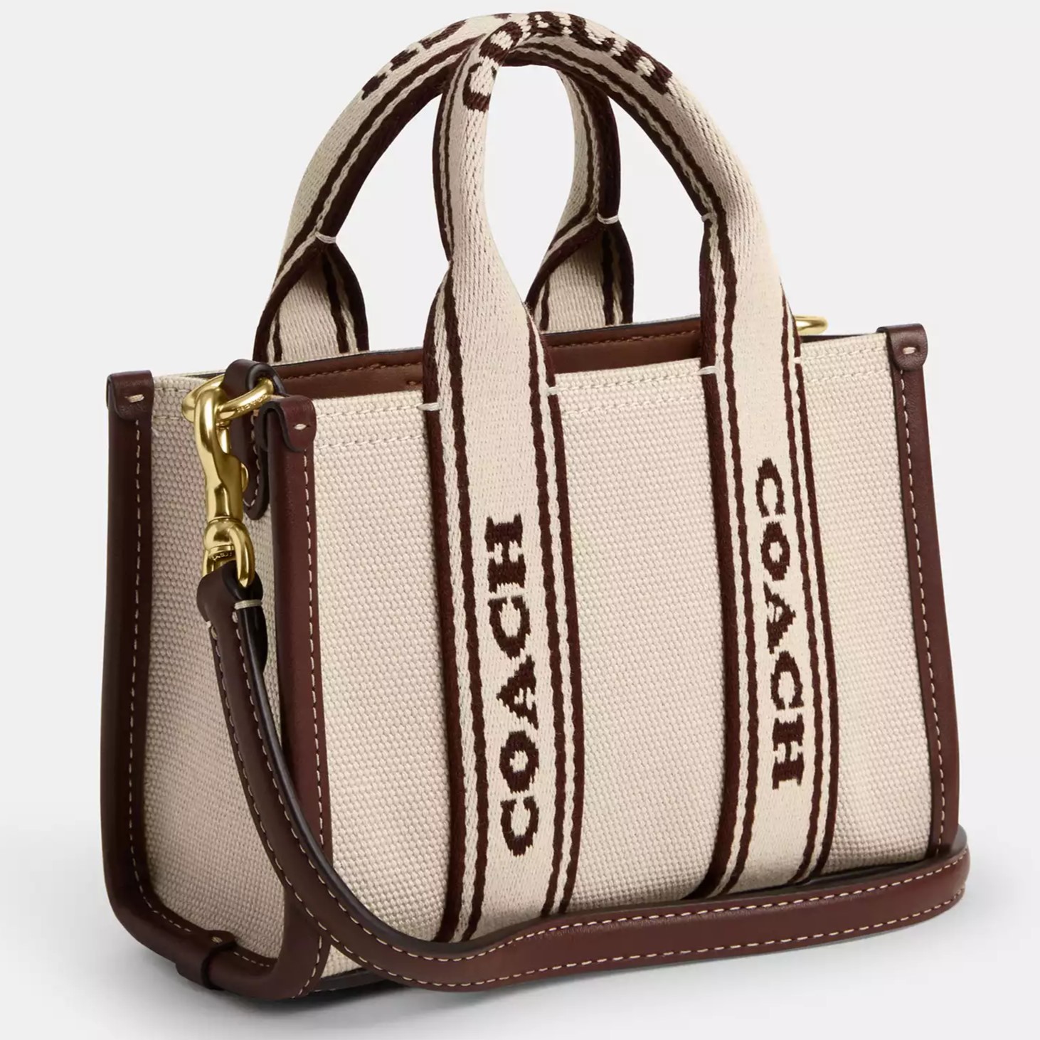 Túi xách nữ Coach Smith Mini Tote Gold Natural Multi CS618 6