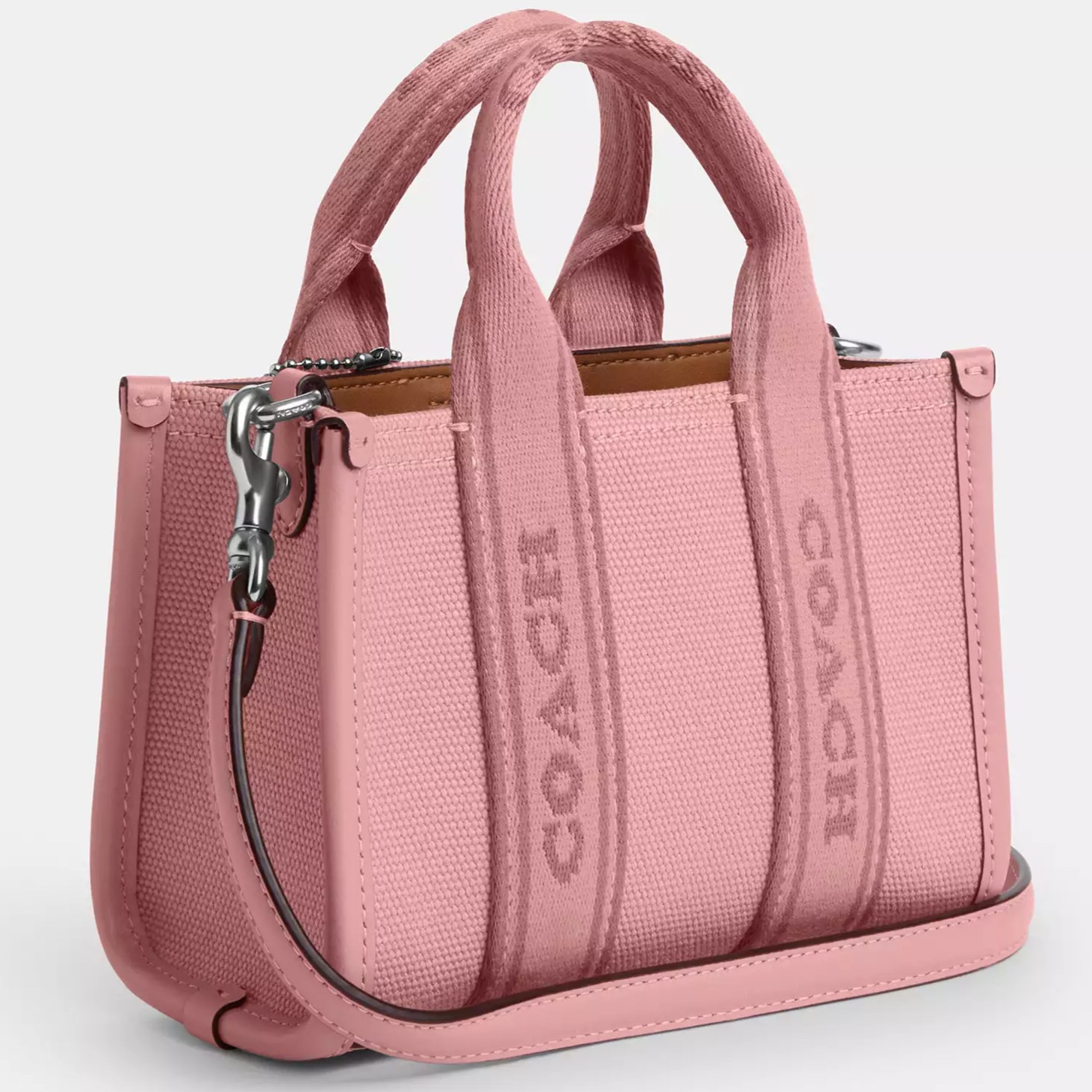 Túi xách nữ Coach Smith Mini Tote Silver Light Blush CS618 3