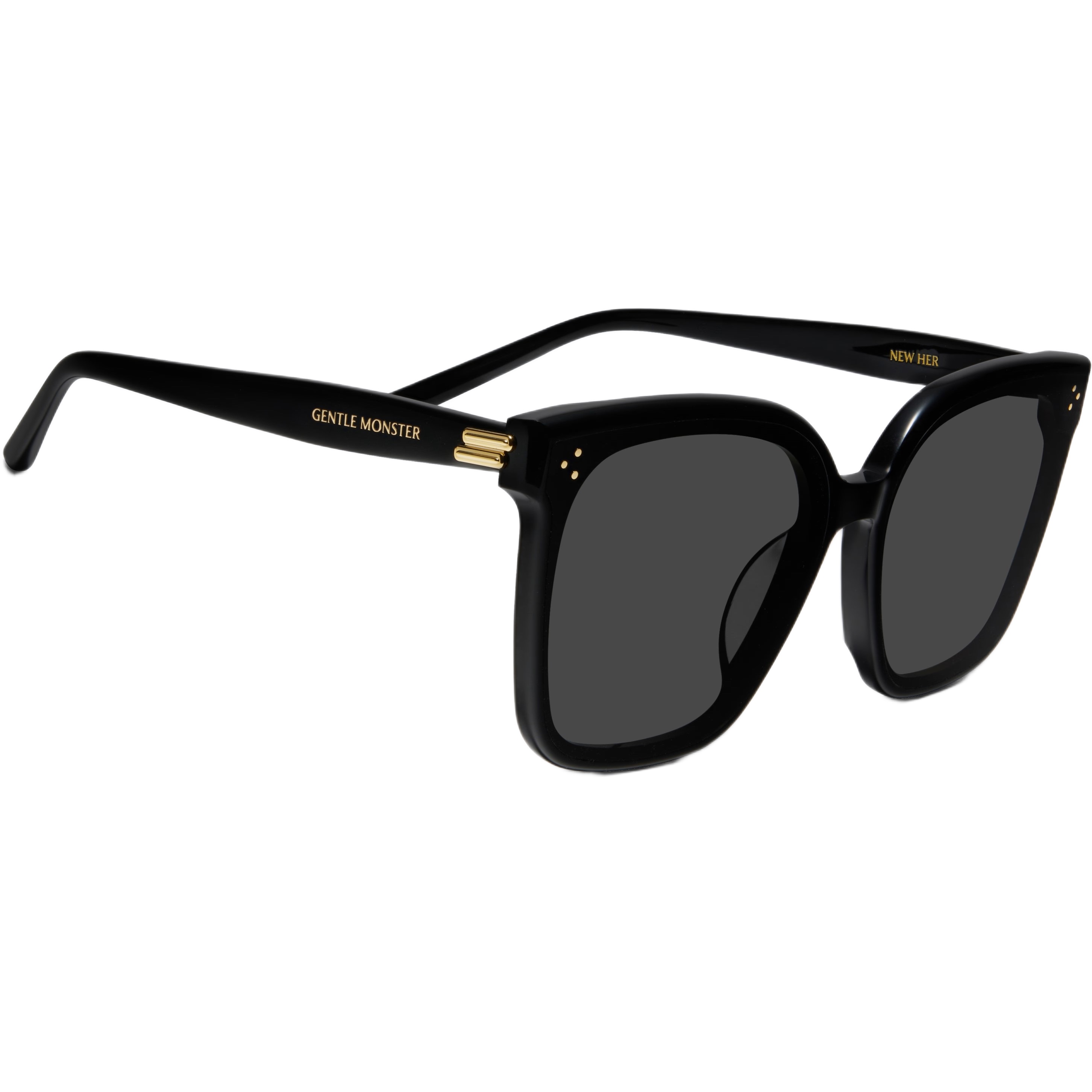 Kính Gentle Monster New Her 01 Classic Square Sunglasses With a Black Acetate Frame 4