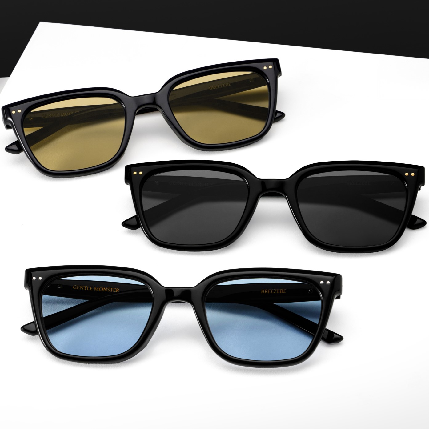 Mắt Kính Gentle Monster Breezebe 01 Black Lenses Black Acetate Frame 18