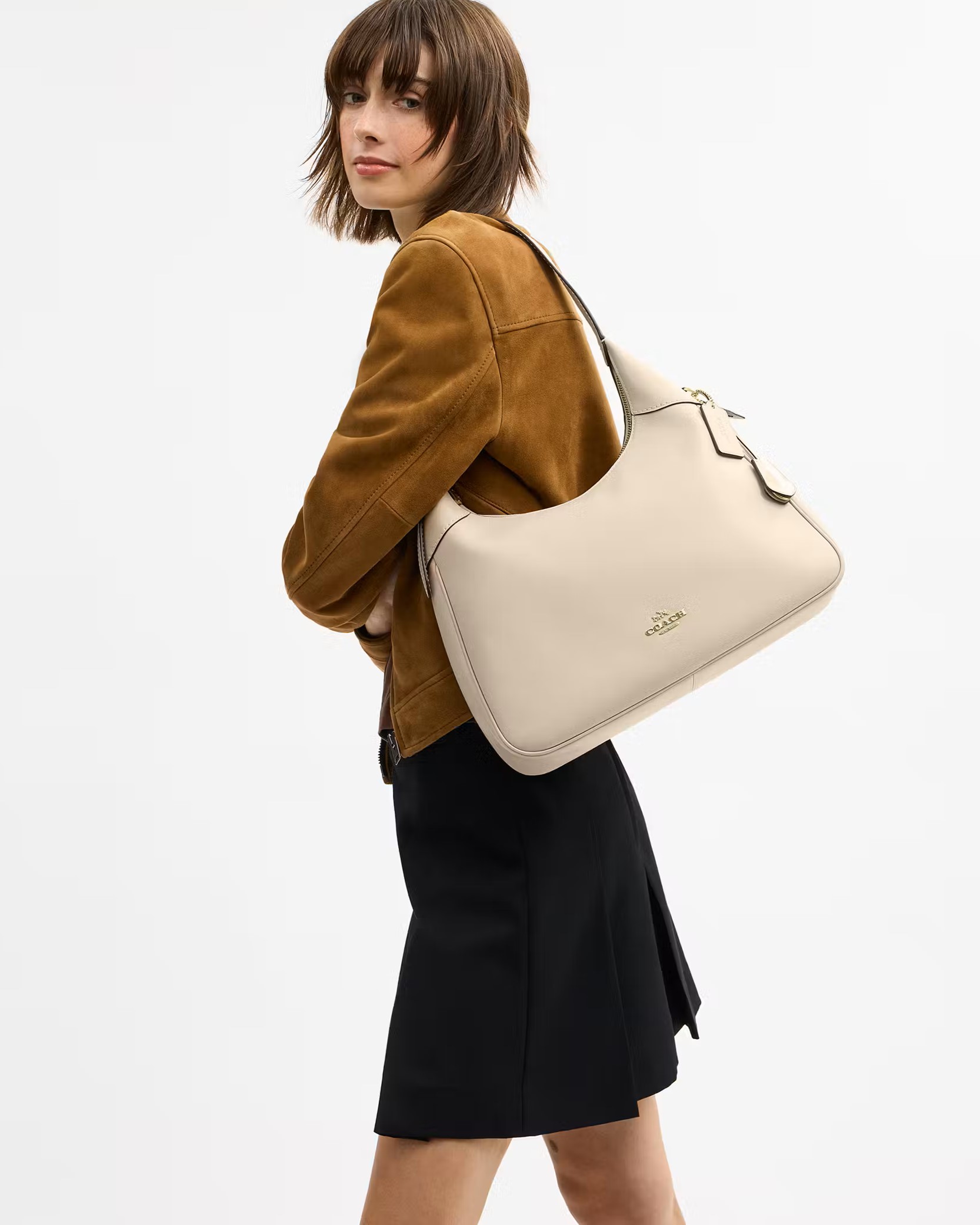 Túi đeo chéo Coach Ella Shoulder Bag Oat CCE48 8