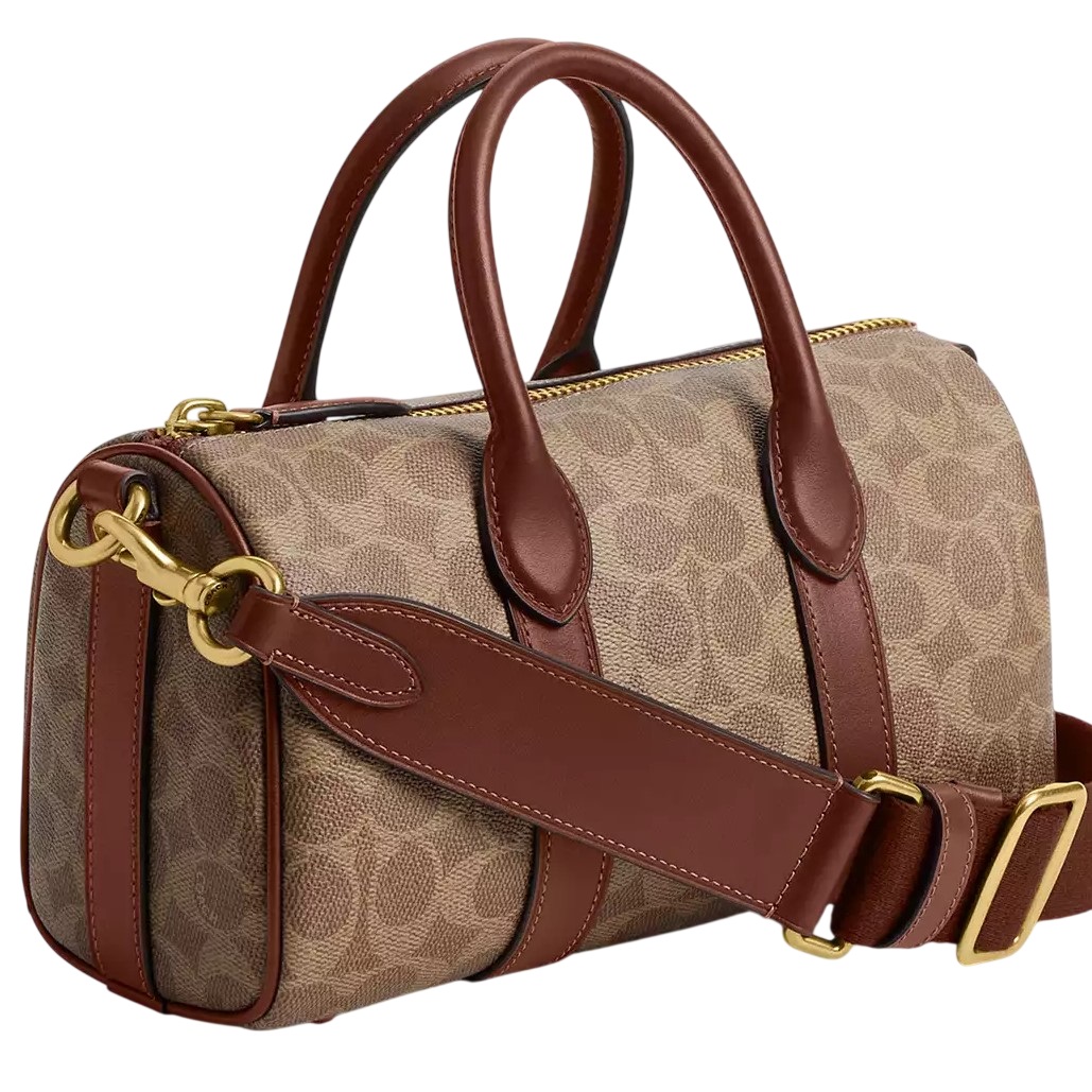 Túi Coach Compass Bag 25 In Signature Canvas Tan Multi CCF49 1