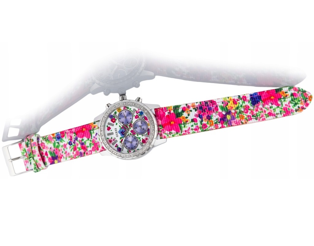Đồng hồ nữ Guess Ladies Watch Melody Colorful Flower Pattern Nylon Strap W0903L1 3