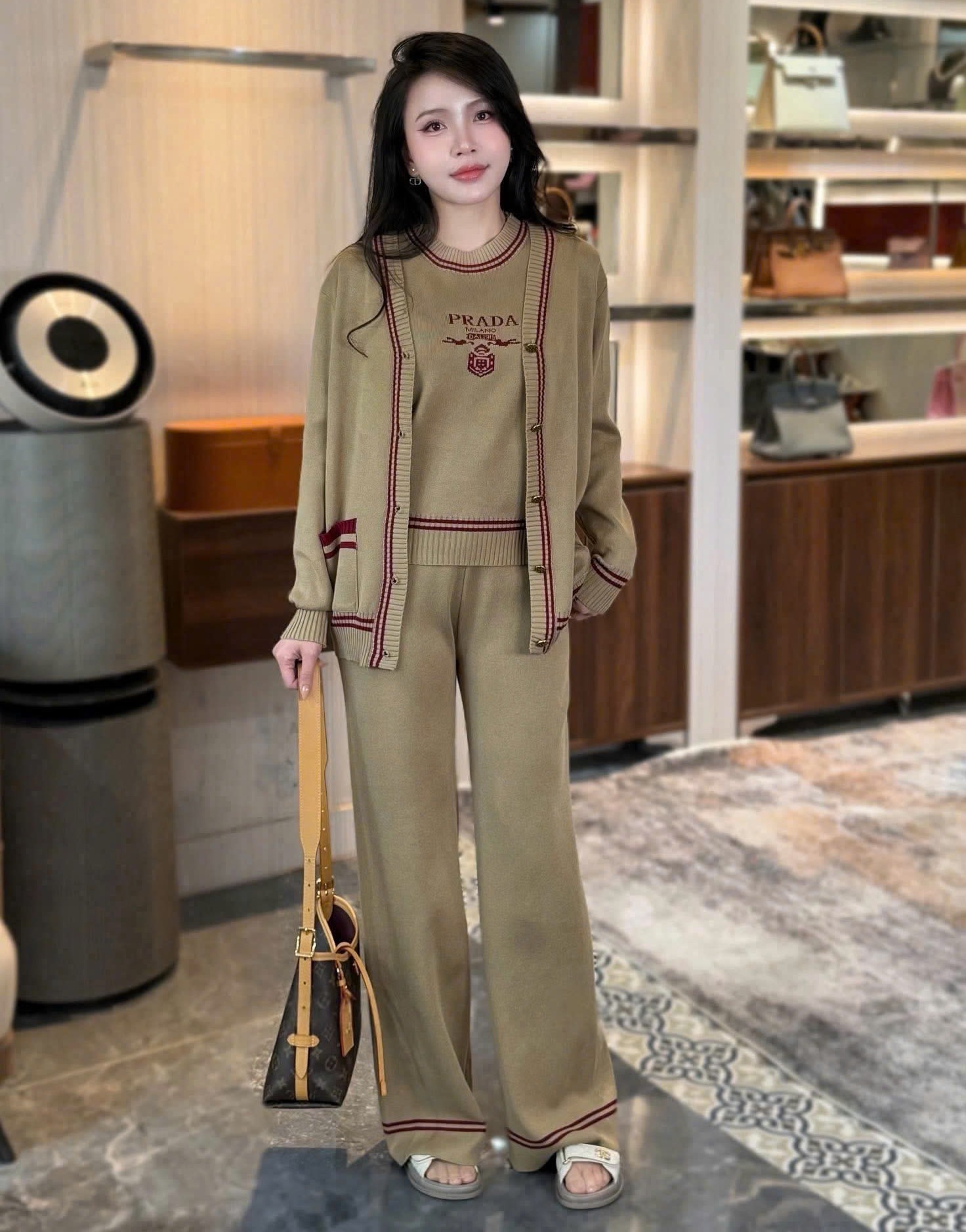 Set bộ 3 sản phẩm len thun Prada 3