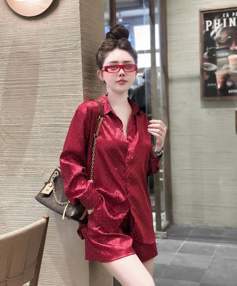 Set bộ sơ mi quần ngắn LV 9