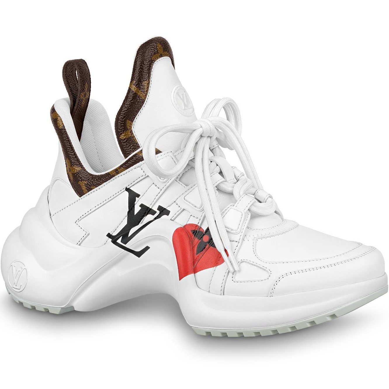 GIÀY LV NỮ LOUIS VUITTON GAME ON LV ARCHLIGHT SNEAKER IN WHITE 1A8MRP 5