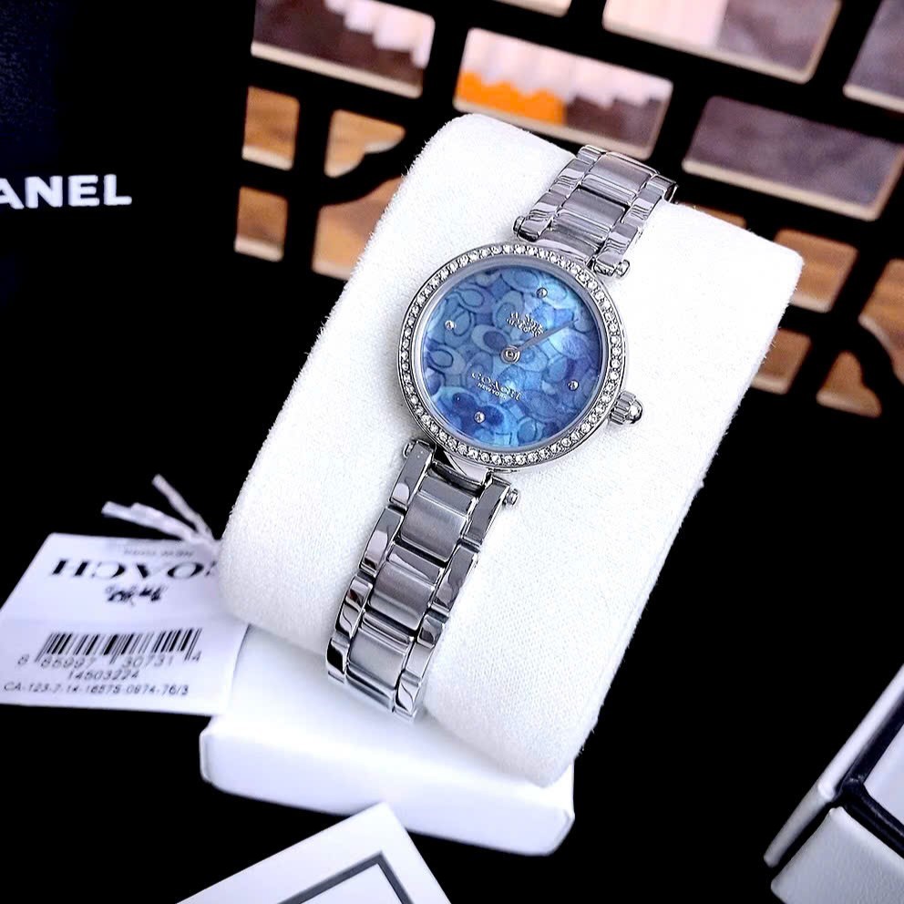 Đồng hồ nữ Coach Park Mother of Pearl Blue Dial Silver Steel Strap Watch for Women 14503224 6
