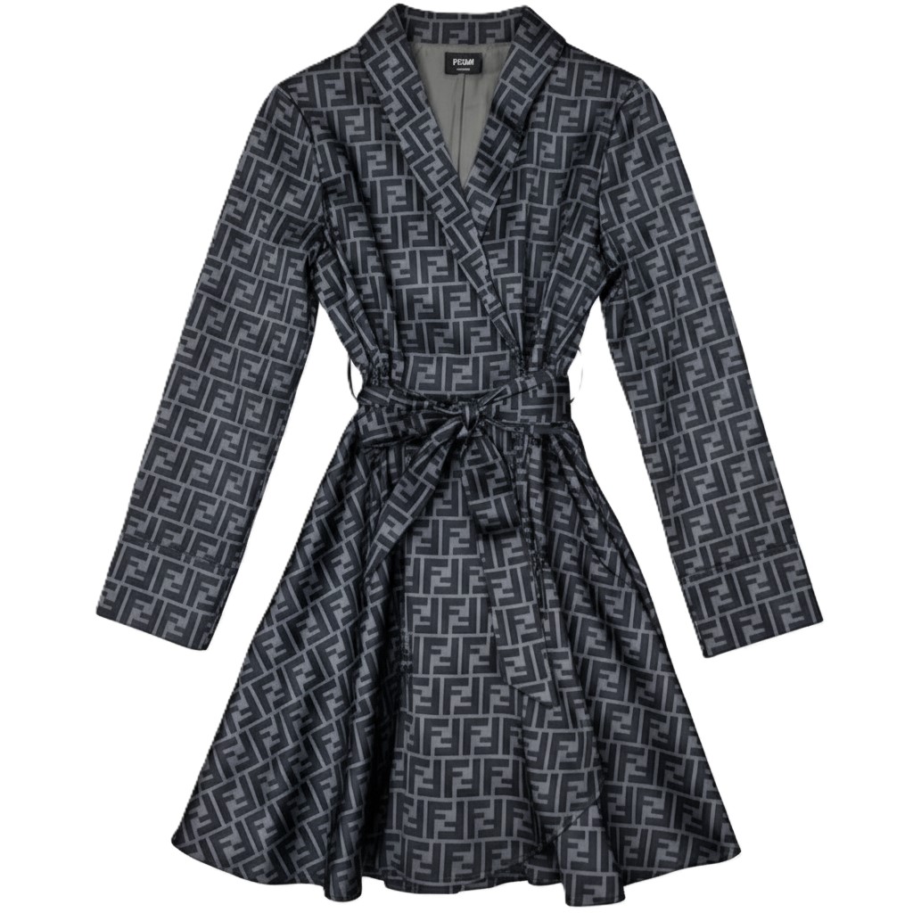 Đầm cổ vest dáng xòe Fendi 2