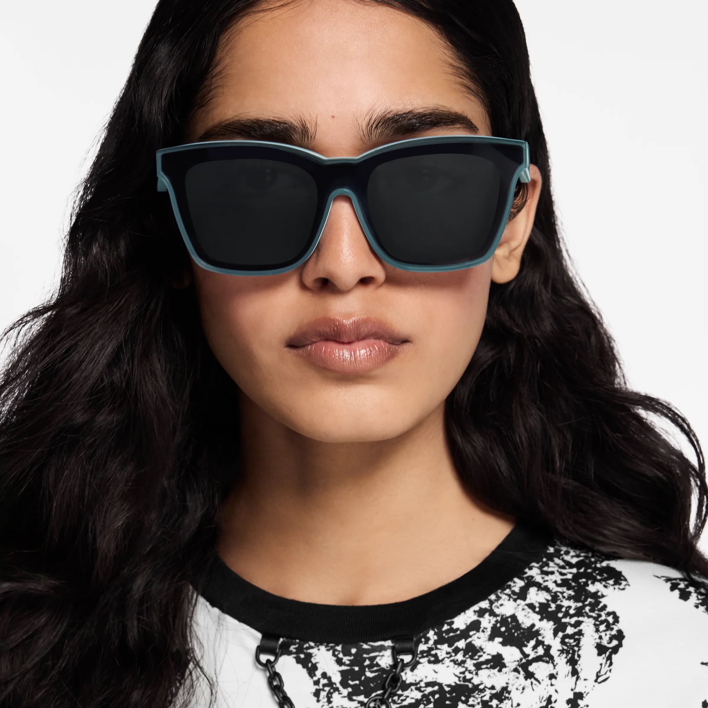 Kính LV Script Square Sunglasses Blue 4