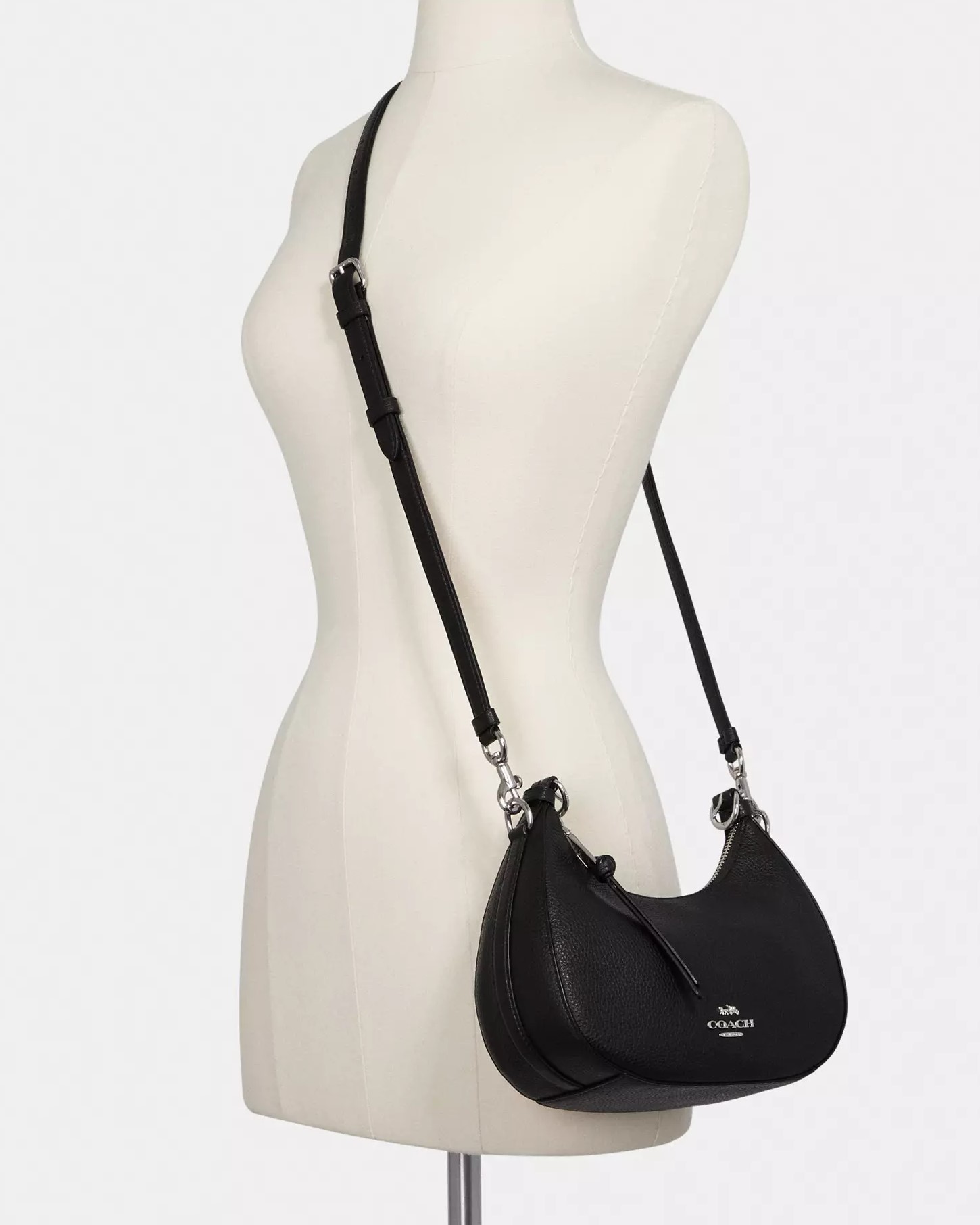 Túi Coach nữ Kleo Hobo Black C6807 4