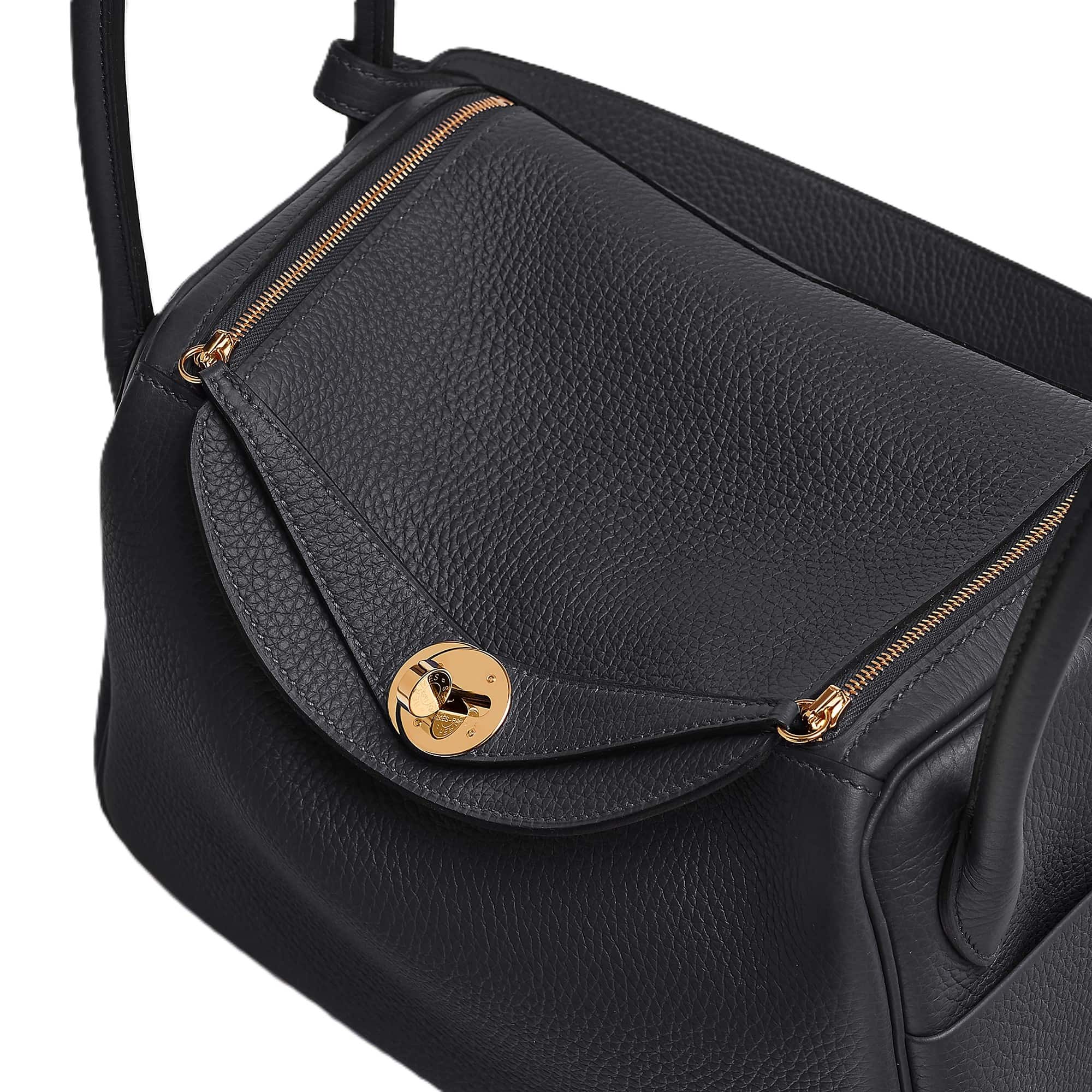 Túi Hermes Lindy Bag 26 Clémence Calfskin Bag Black 1