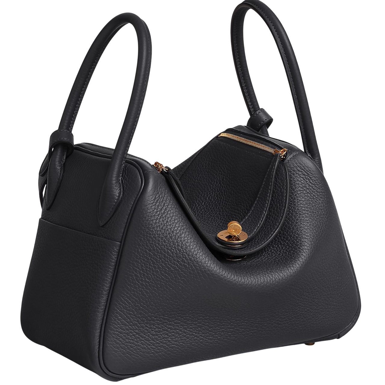 Túi Hermes Lindy Bag 26 Clémence Calfskin Bag Black 3