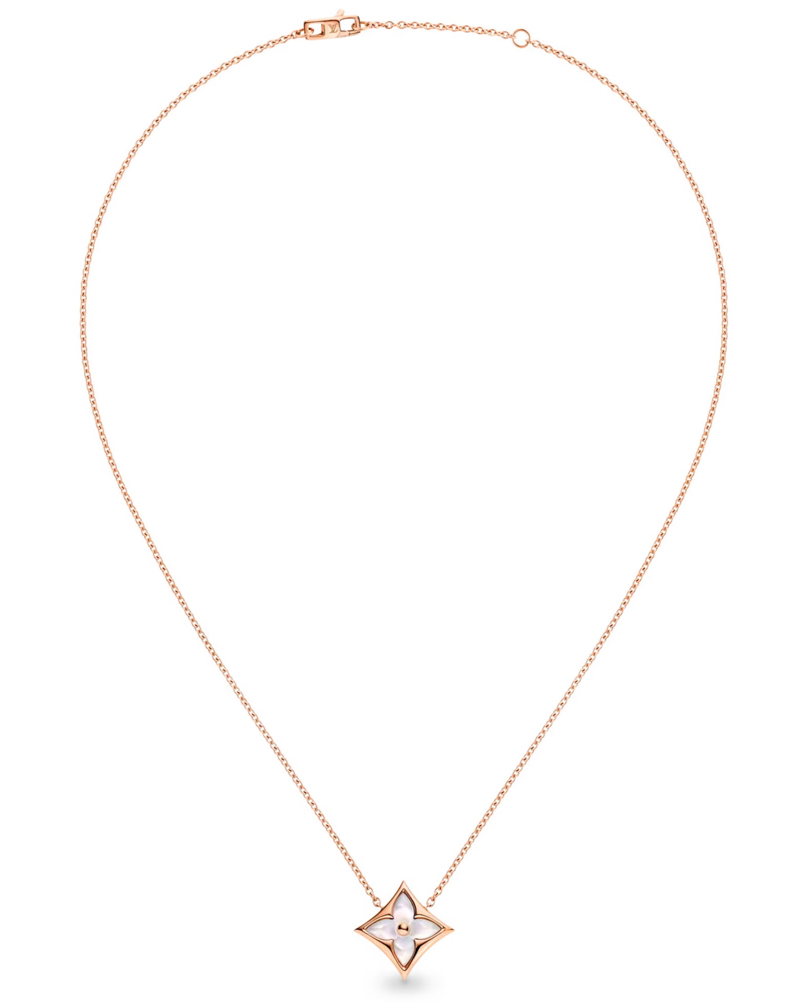 DÂY CHUYỀN LV LOUIS VUITTON COLOR BLOSSOM STAR PENDANT PINK GOLD AND WHITE MOTHER-OF-PEARL Q93521 3