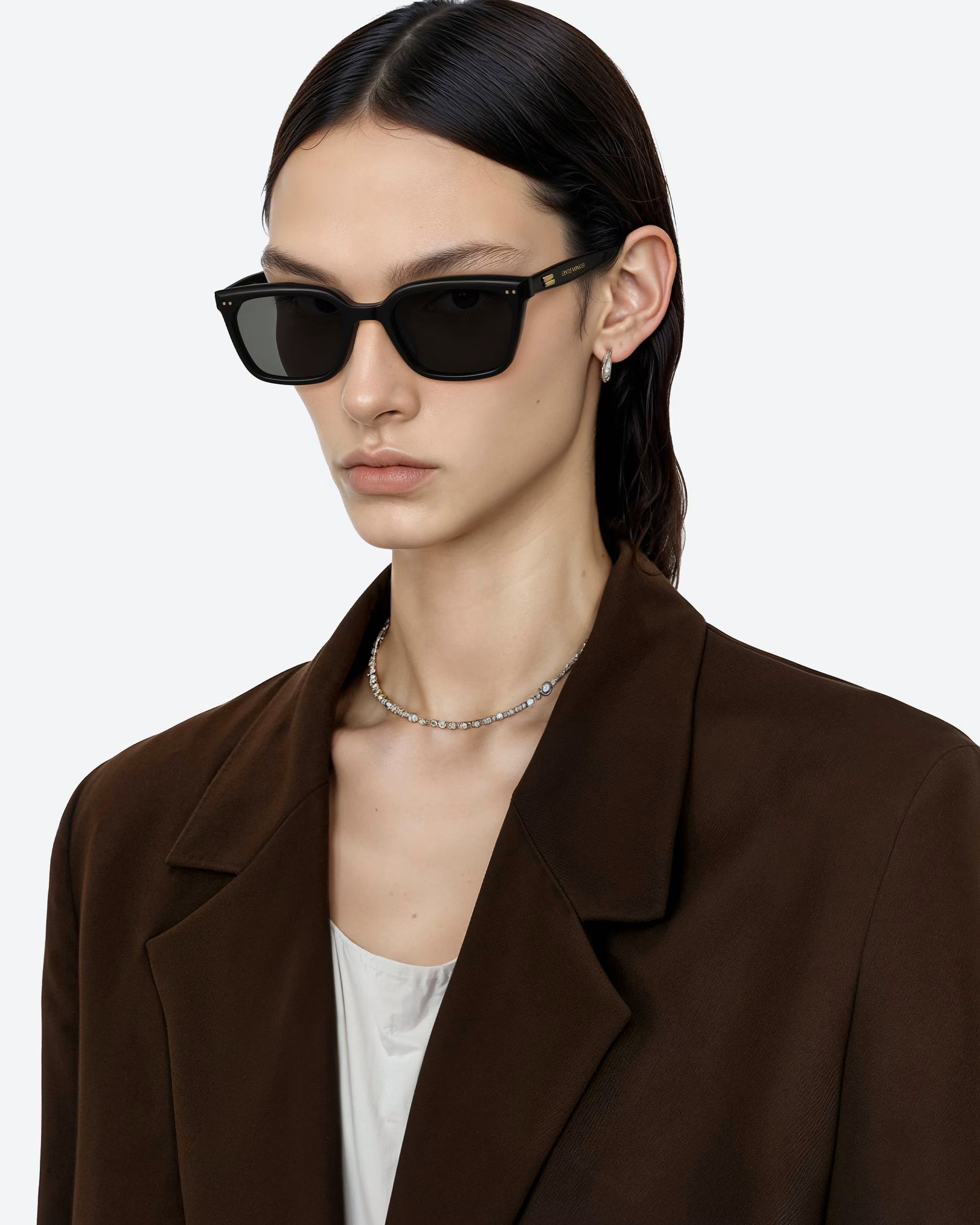 Mắt Kính Gentle Monster Breezebe 01 Gray Lenses Black Acetate Frame 8
