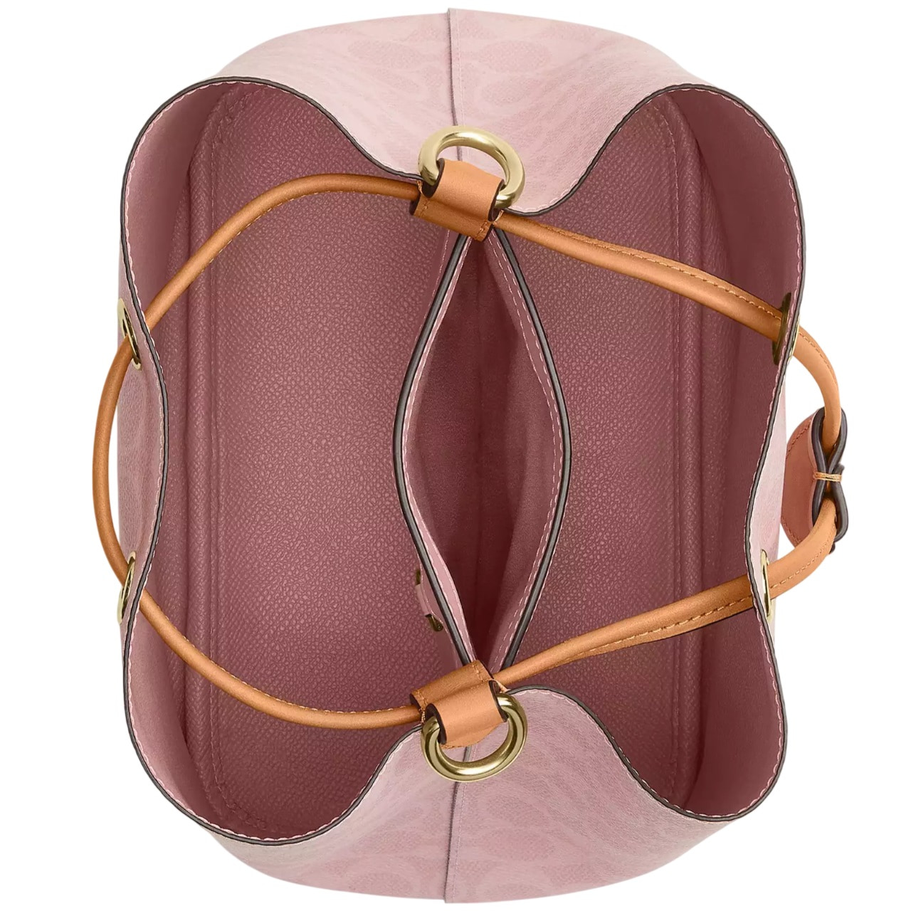 Túi Coach Rowan Bucket Bag In Signature Canvas With Charms Powder Pink CEA23 4